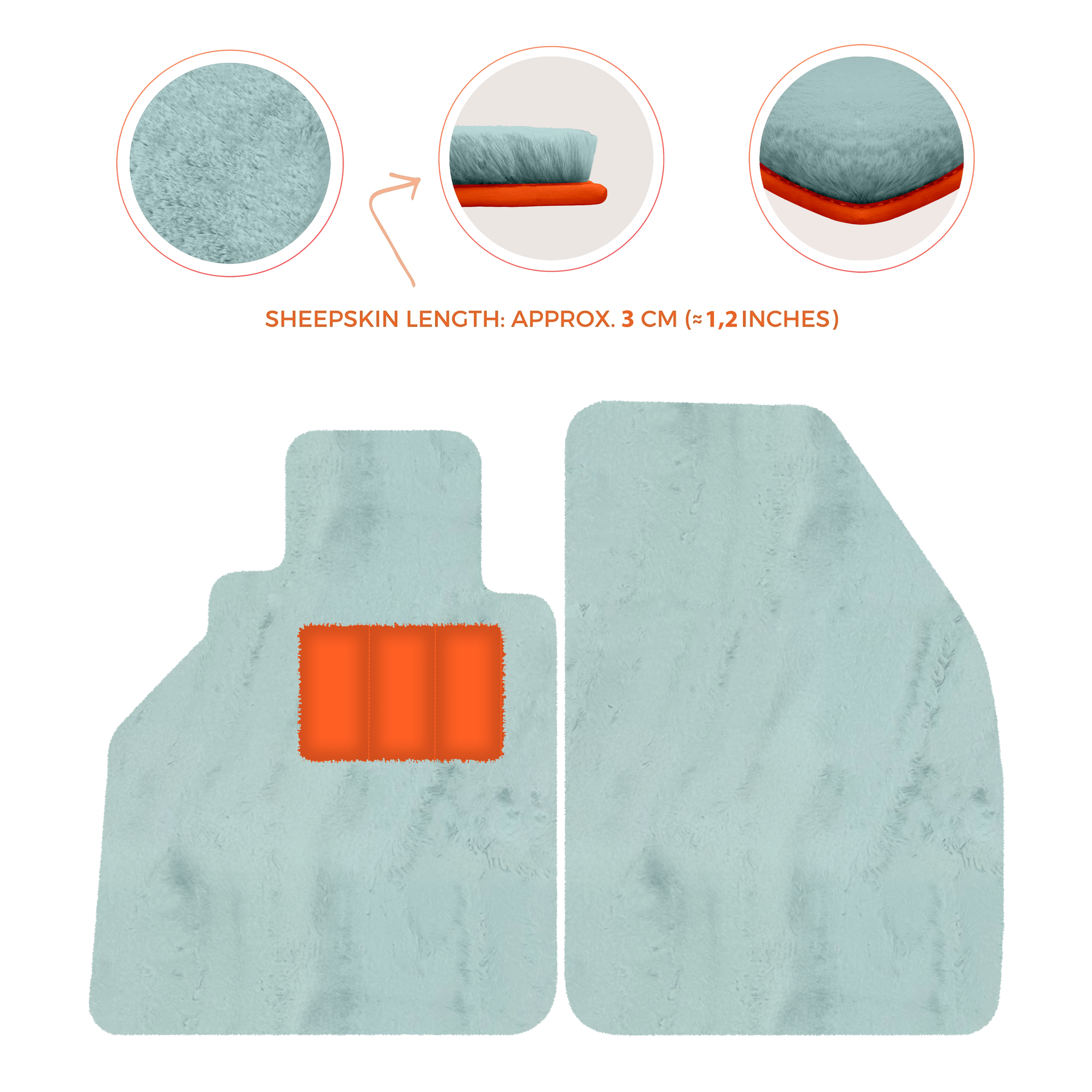 Dark Blue Floor Mats for Porsche 986 Boxster (1996-2004) with Leather - AutoWin