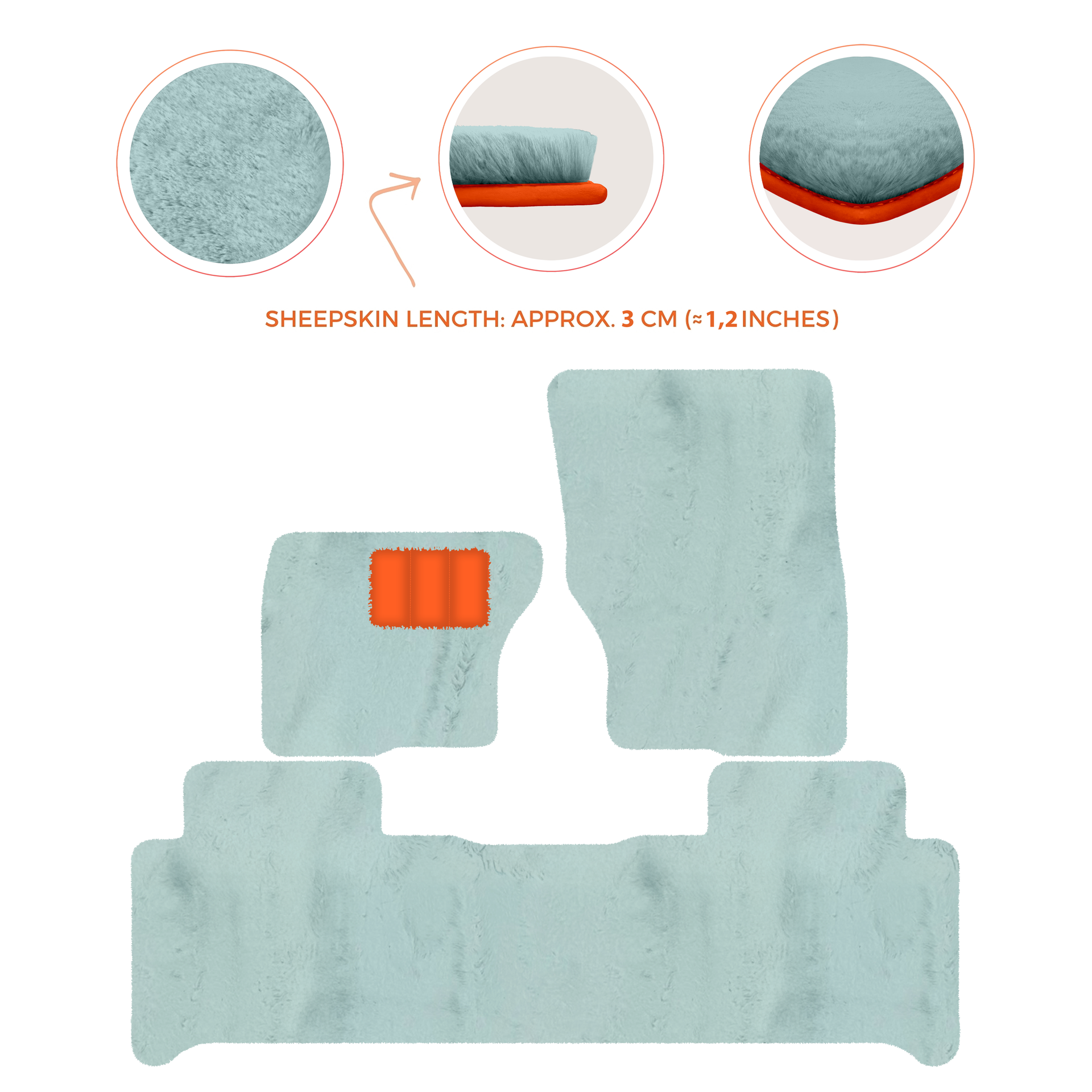 Luxury Sheepskin Floor Mats for Land Rover Discovery (2017-2026)