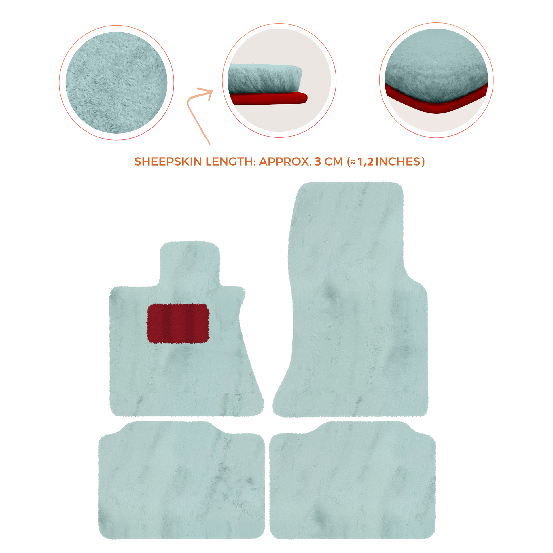 Premium Sheepskin Floor Mats for Rolls-Royce Phantom Sedan (2003-2016)