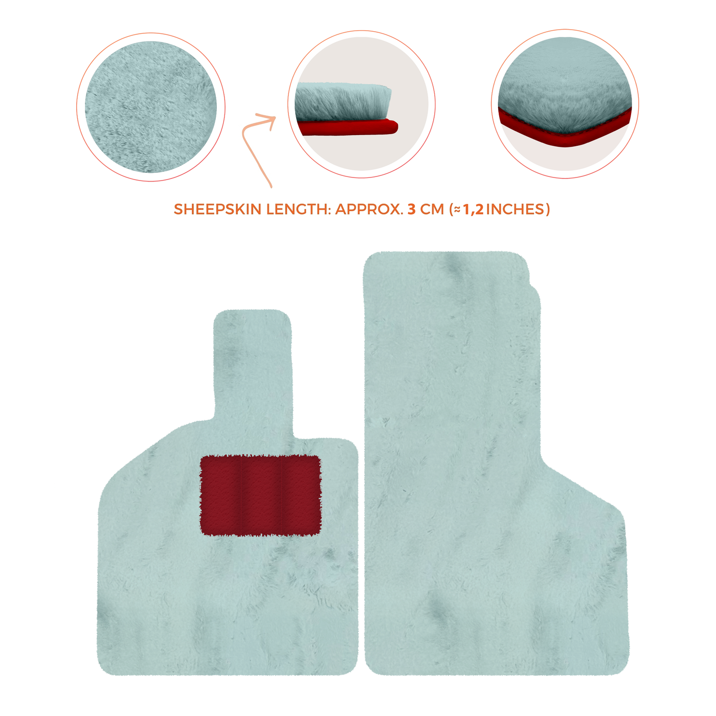 Luxury Sheepskin Floor Mats for Lamborghini Gallardo (2004-2014)