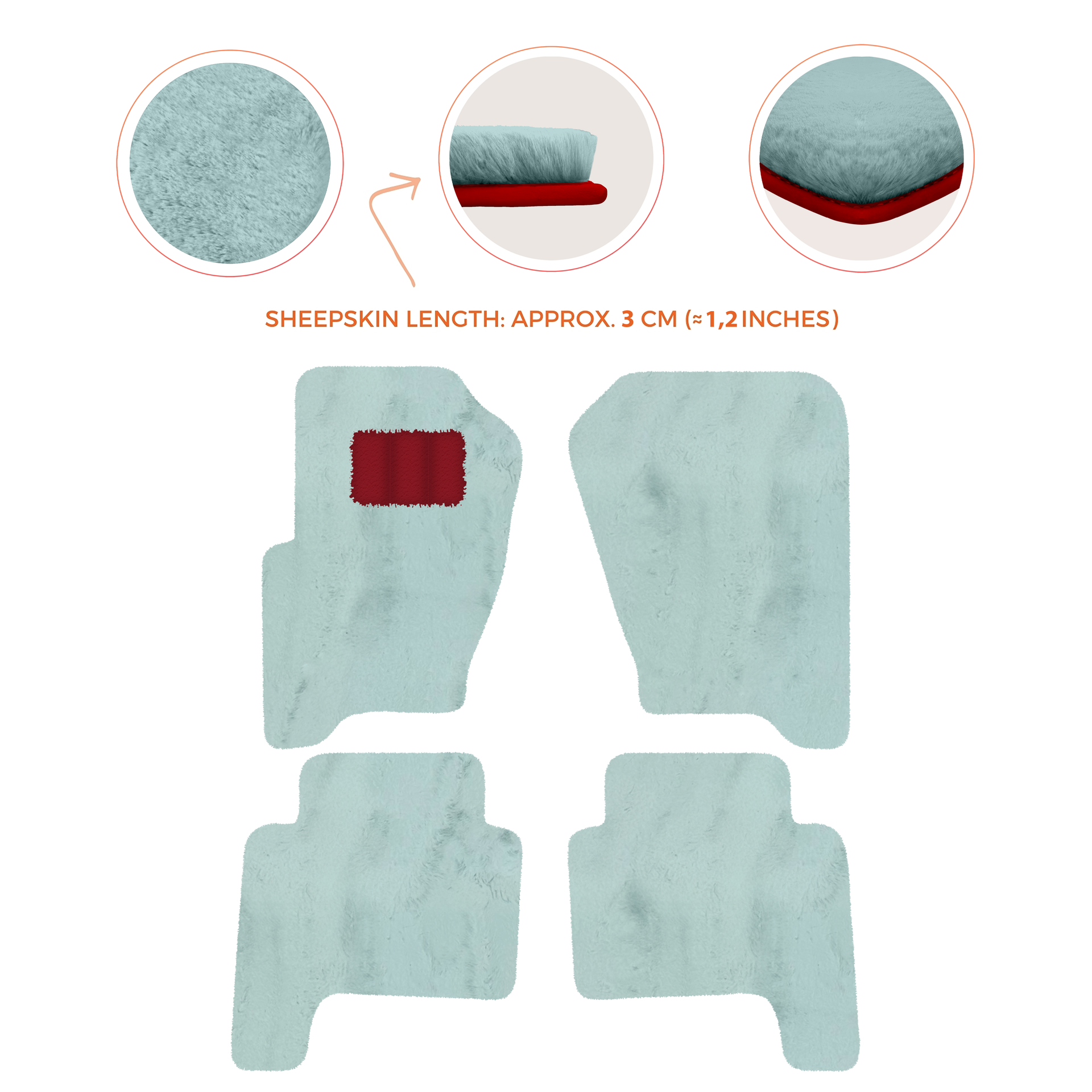 Luxury Sheepskin Floor Mats for Land Rover Discovery (2017-2026)