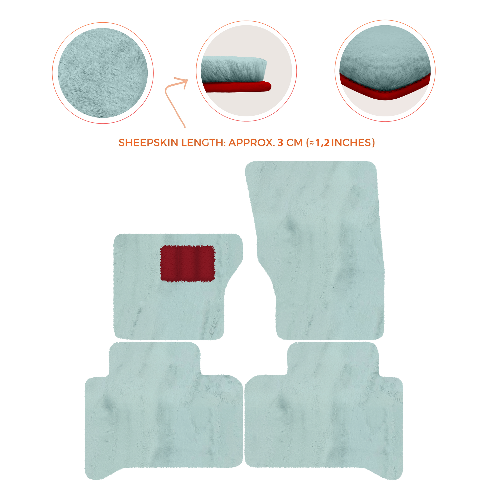 Luxurious Premium Sheepskin Floor Mats for Range Rover (2012-2022)