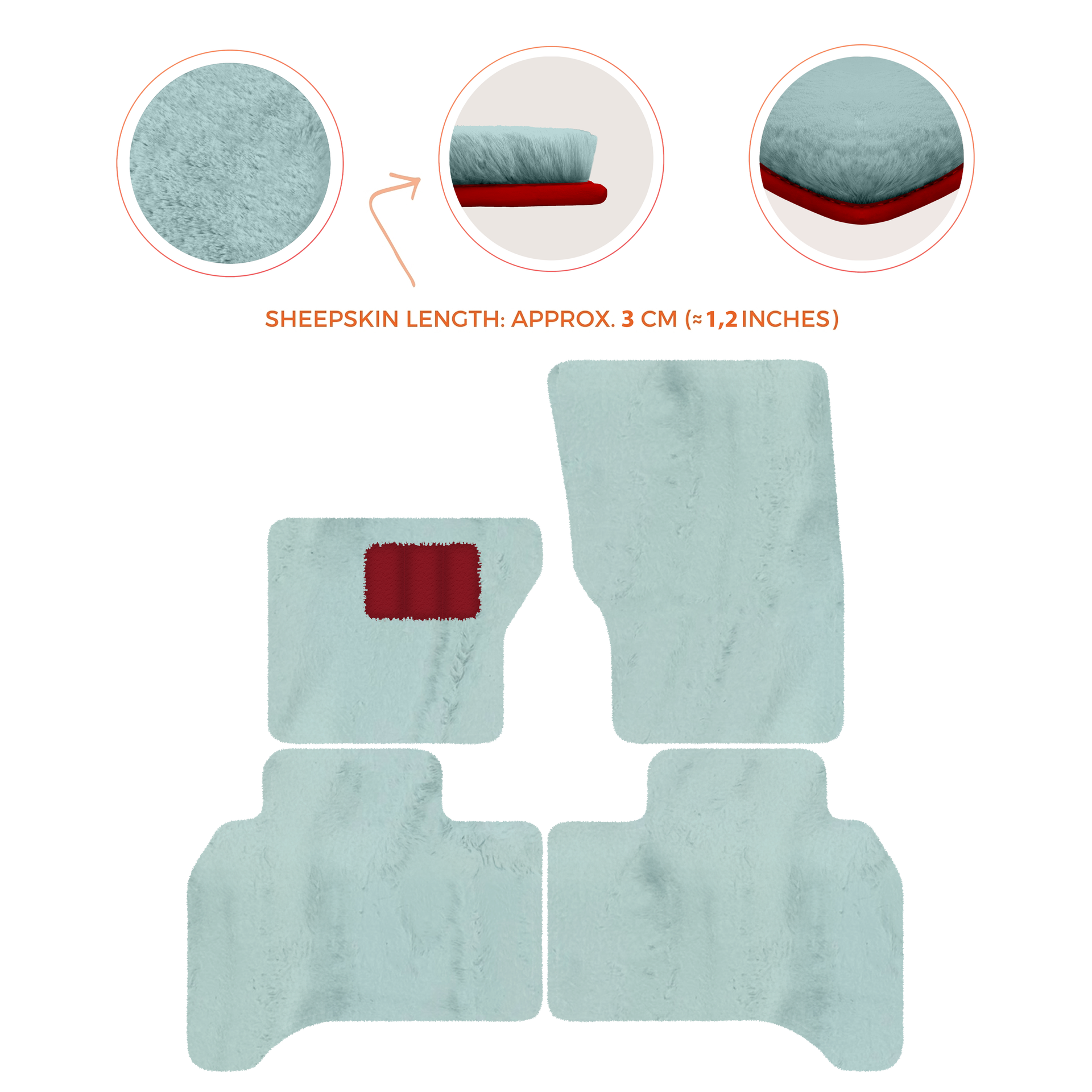 Premium Sheepskin Floor Mats for Range Rover Vehicles (2012-2022)