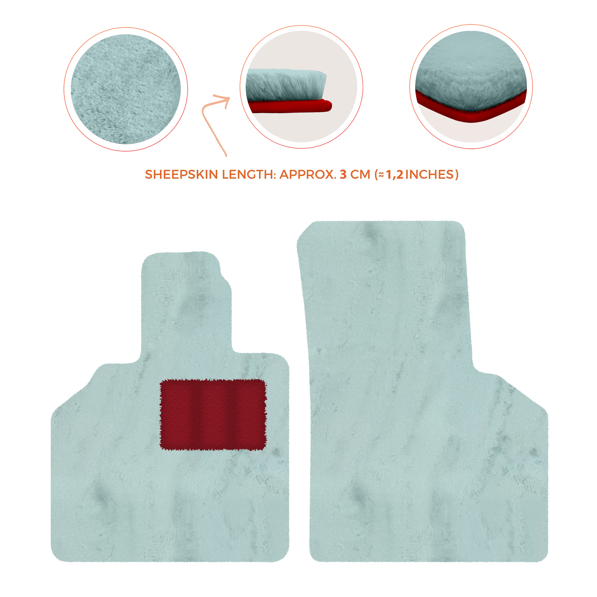 Premium Sheepskin Floor Mats for Lamborghini Aventador (2012-2022)