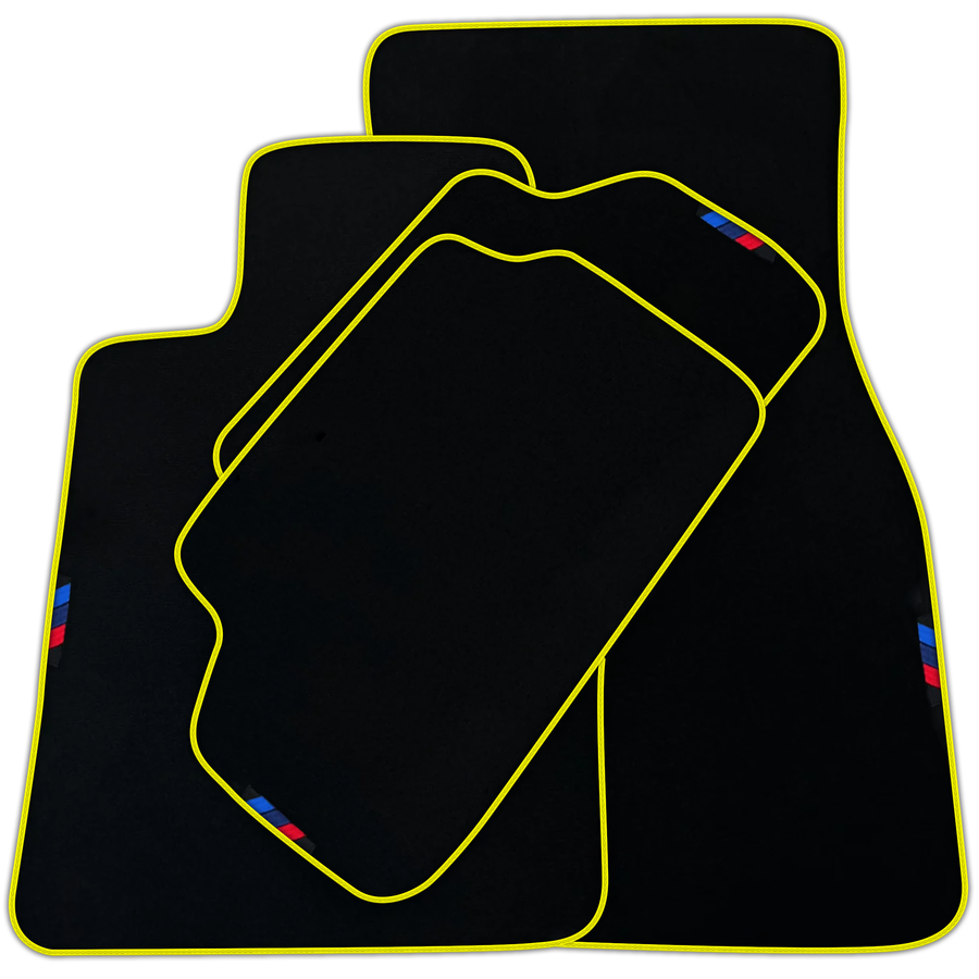 Black Floor Mats For BMW 1 Series F70 with German Flag | Various Trim Colors