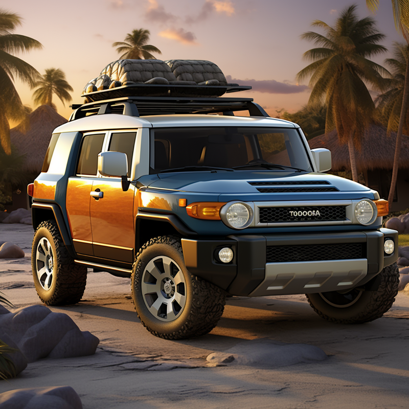 Maßgeschneiderte Fußmatten für Toyota FJ Cruiser (2006–2023).