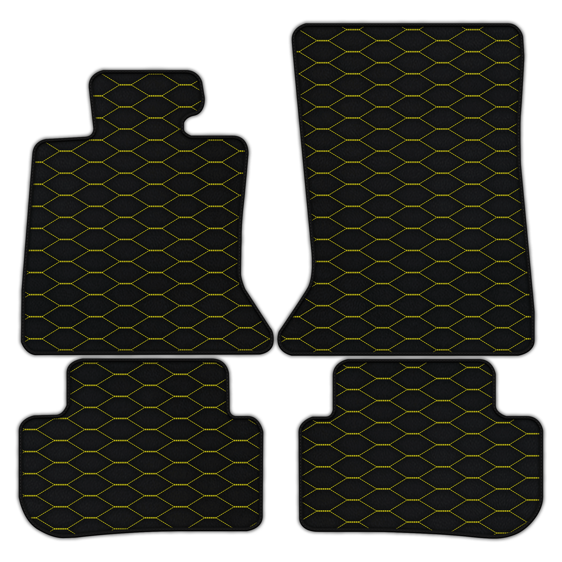 Customizable Leather Floor Mats with Viper Hex Pattern for Rolls Royce Wraith (2013–2023)