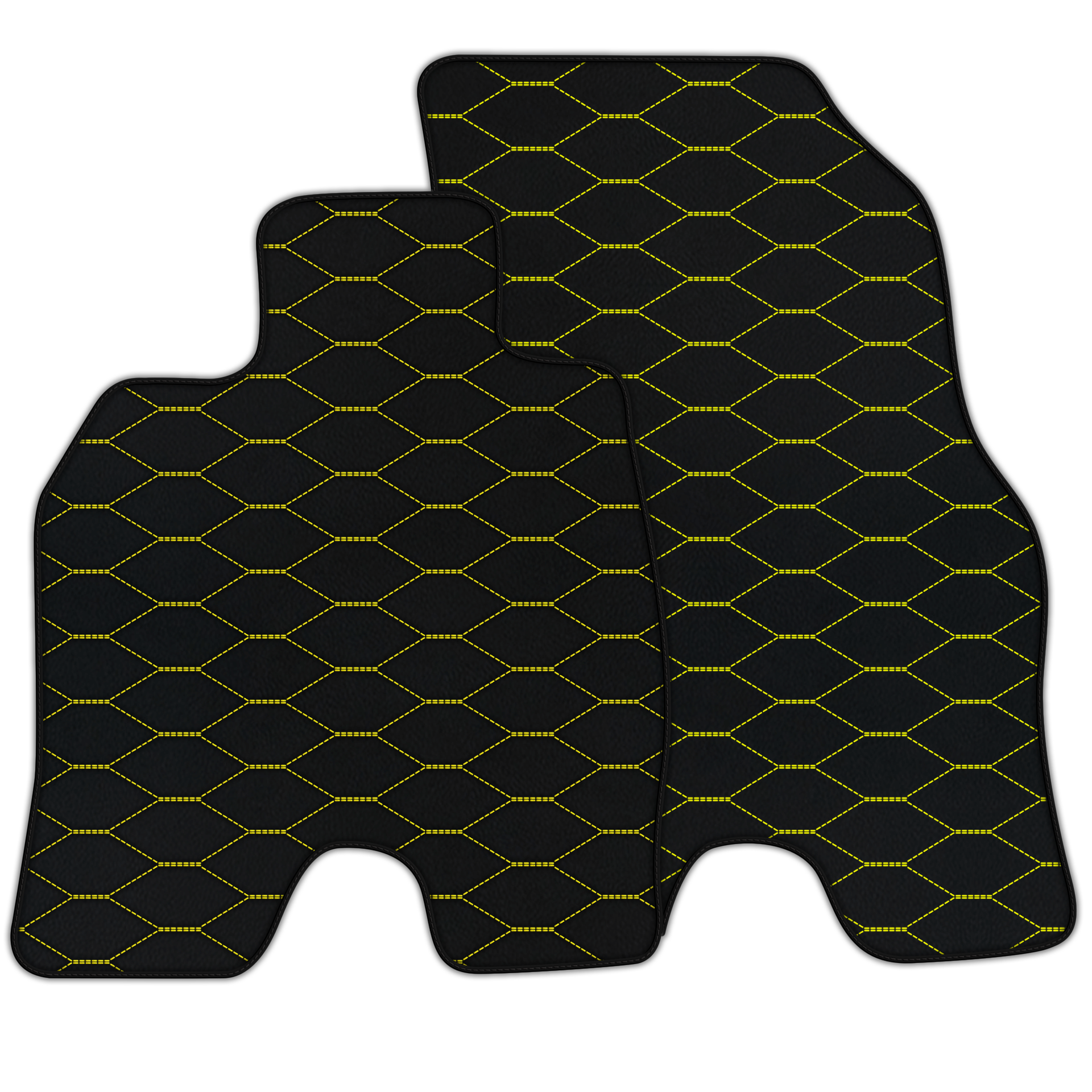 Customizable Leather Floor Mats with Viper Hex Pattern for BMW i8 Series l12 I15