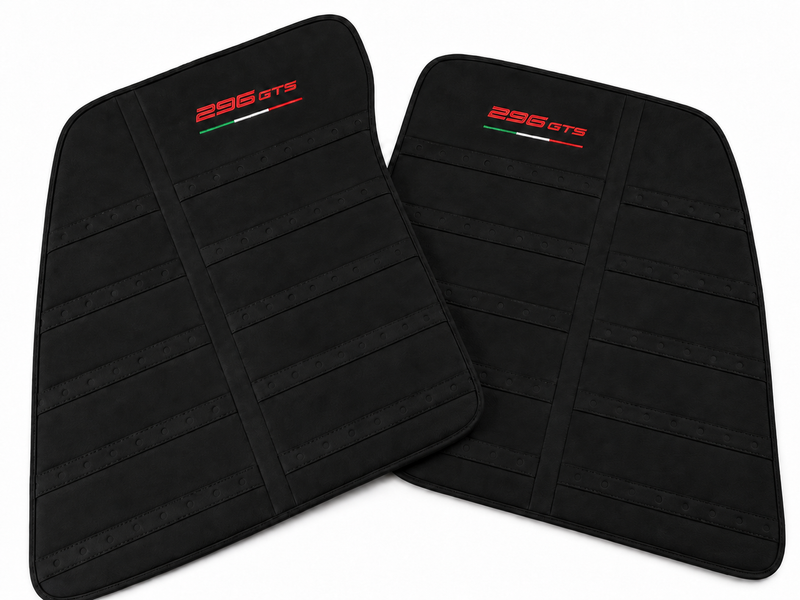 Alcantara Floor Mats with Daytona Design for Ferrari 296 GTS (2022-2025) - Red Logo