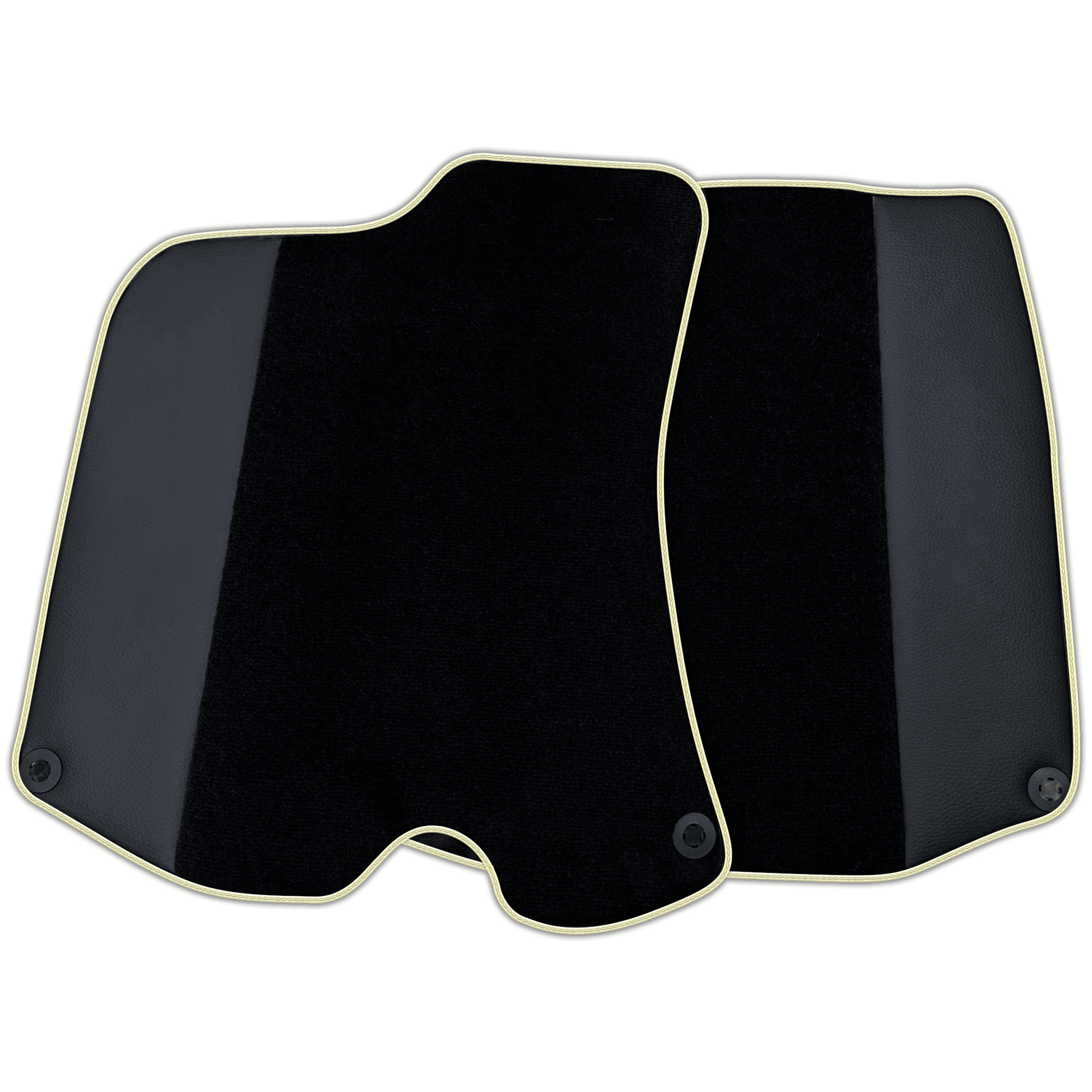 Custom Black Floor Mats For Ferrari Portofino (2018-2023) With Leather