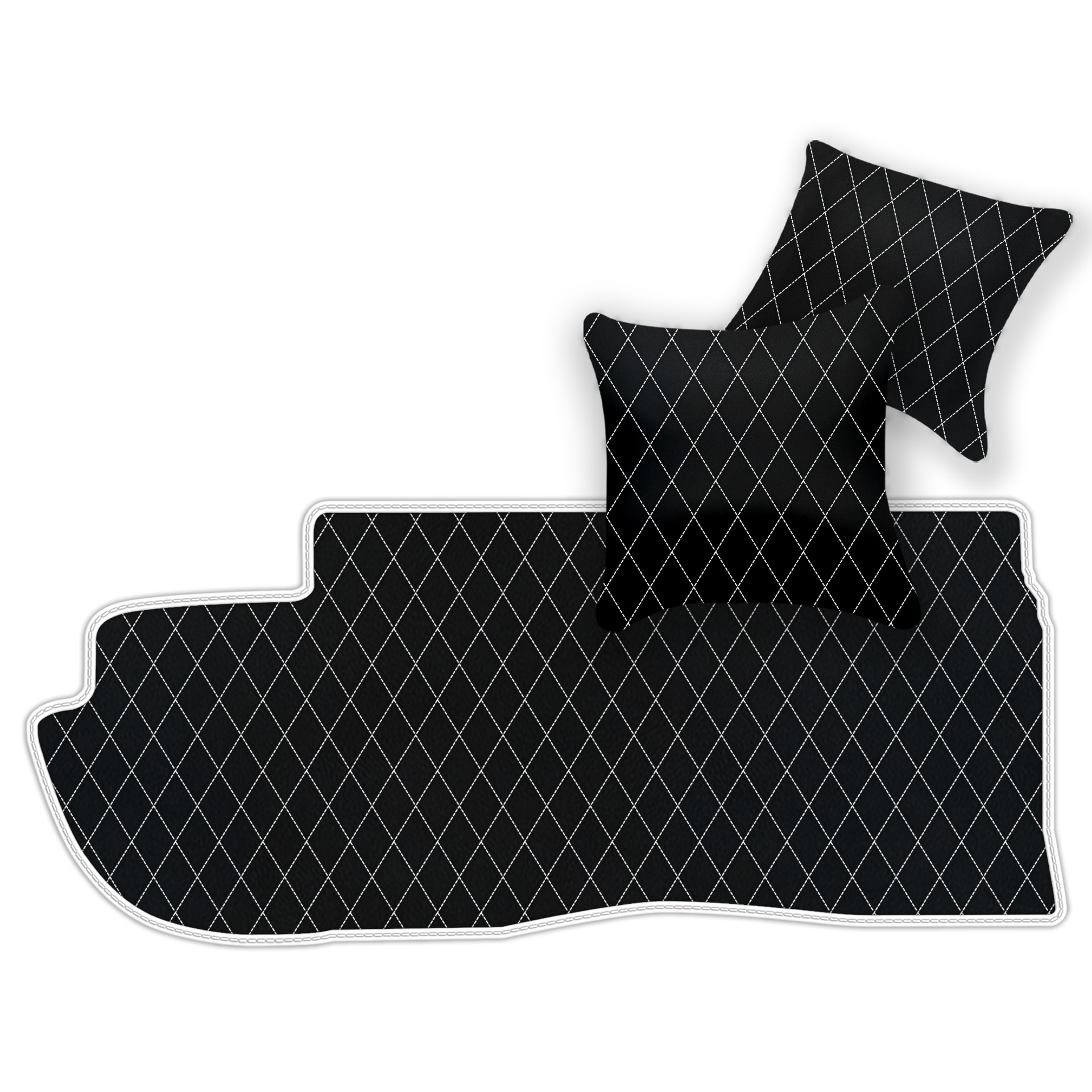 Bespoke Black Leather Floor Mats for Ferrari 599 Coupe (2006-2012)