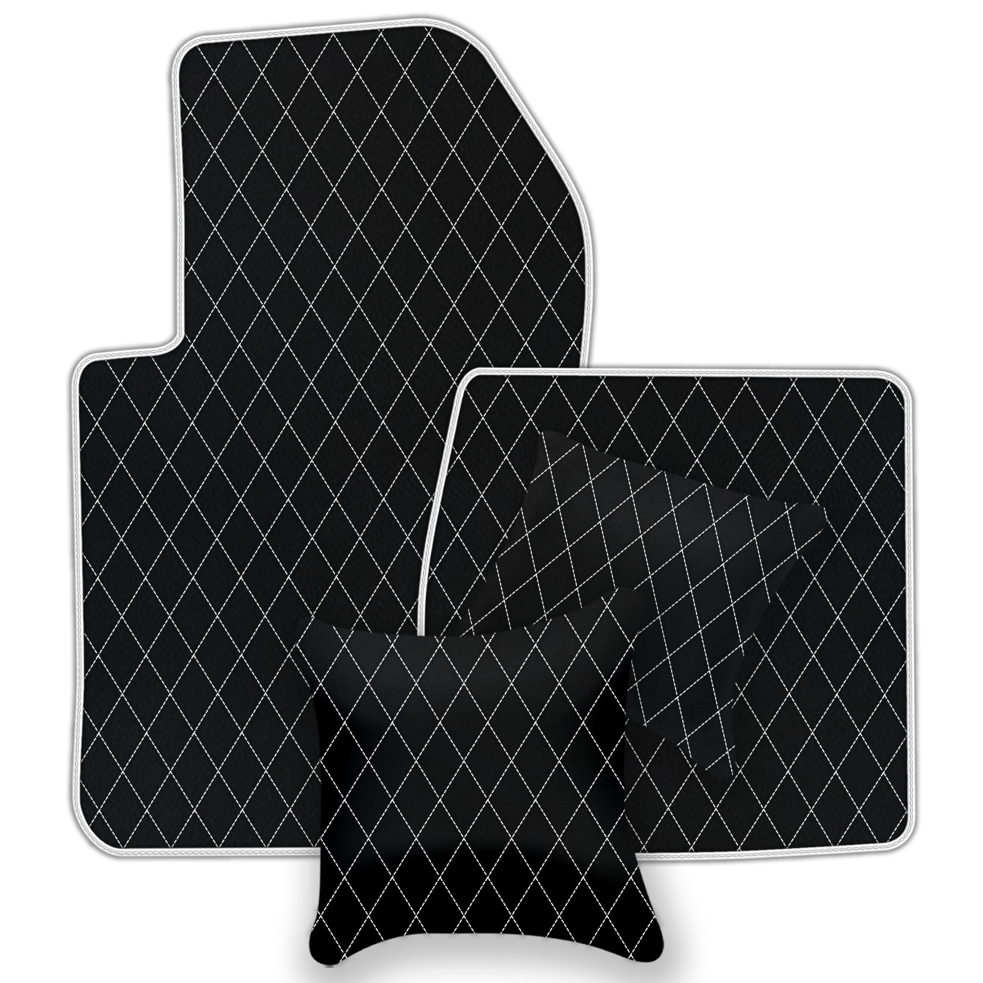 Bespoke Black Leather Floor Mats for Ferrari 599 Coupe (2006-2012)