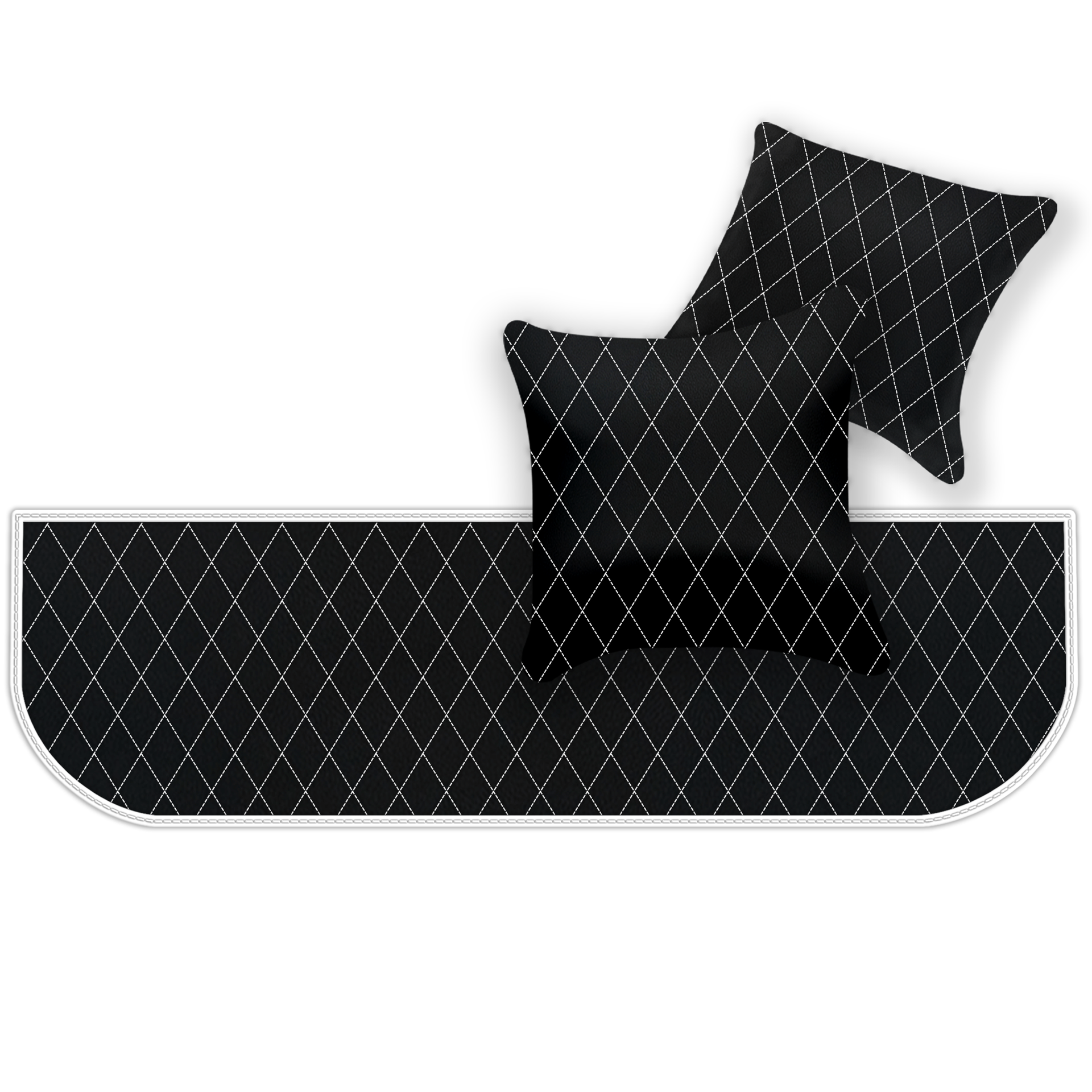 Premium Black Leather Floor Mats for Ferrari Enzo (2002-2004)