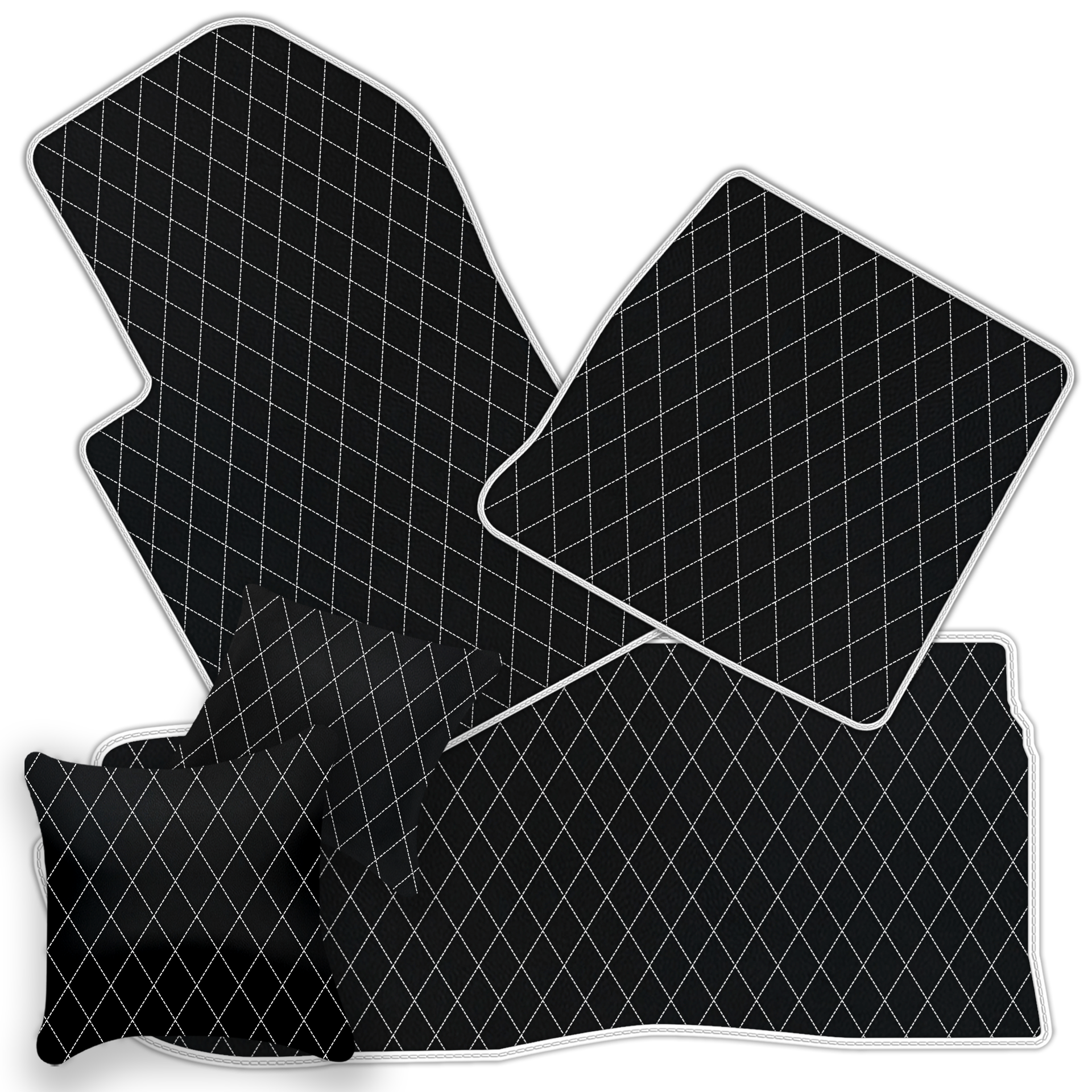 Bespoke Black Leather Floor Mats for Ferrari 599 Coupe (2006-2012)