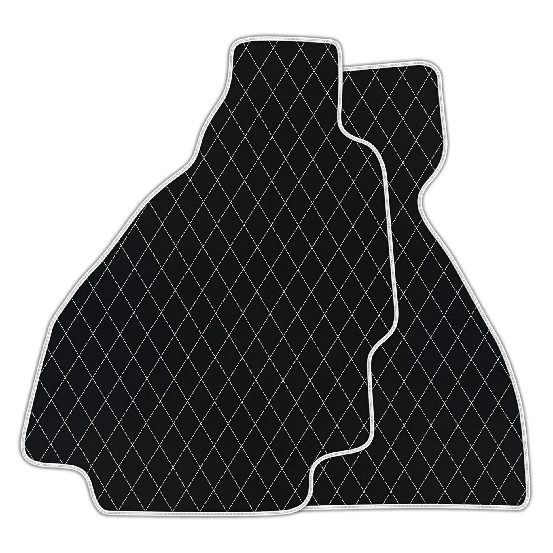 Premium Black Leather Floor Mats for Ferrari Enzo (2002-2004)