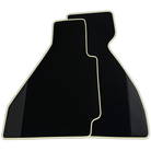 Custom Black Floor Mats for Ferrari 328 GTB (1985-1989) with Leather