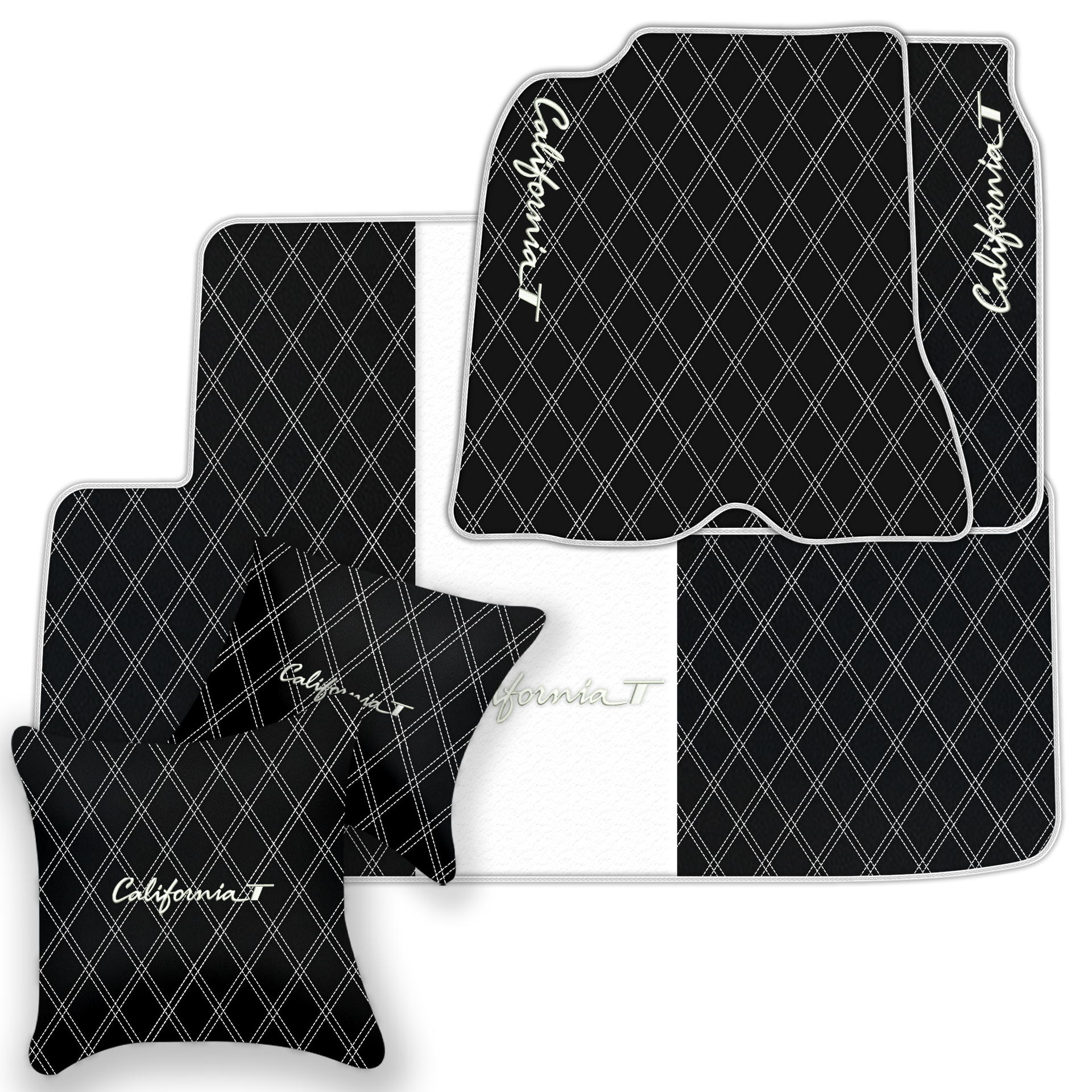 Schwarze Fußmatten für Ferrari California T 2015–2018 - AutoWin