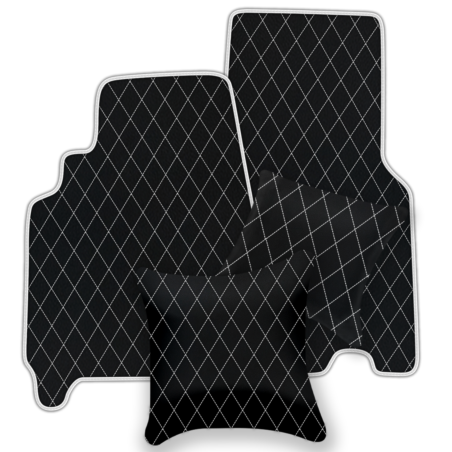 Customizable Leather Floor Mats with Hex Pattern for Ferrari 550 Maranello (1996-2002) - AutoWin