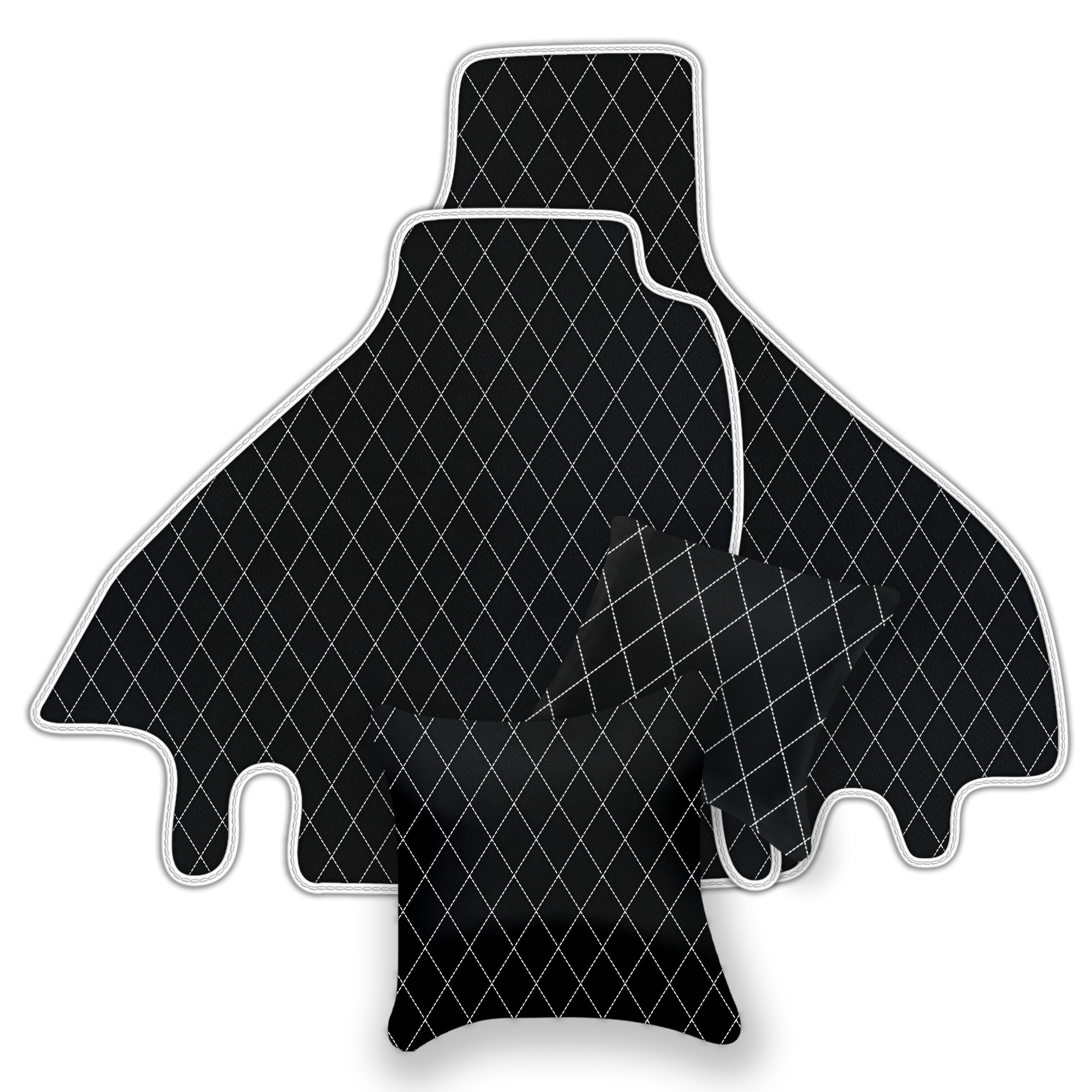 Premium Black Leather Floor Mats for Ferrari 512 TR (1992-1994)