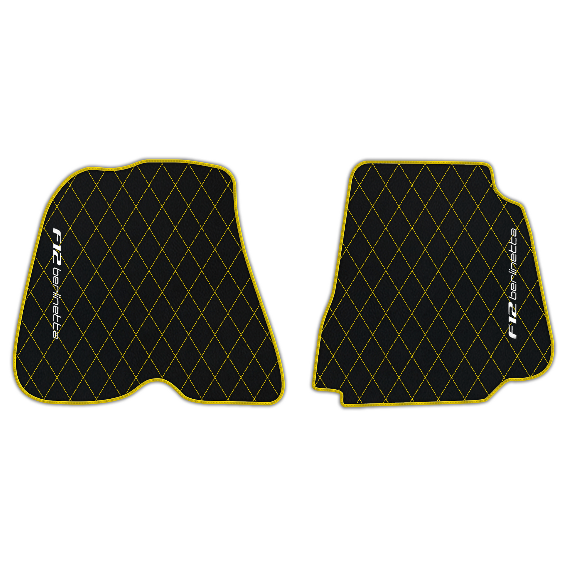 Premium Black Leather Floor Mats for Ferrari California | Full Set