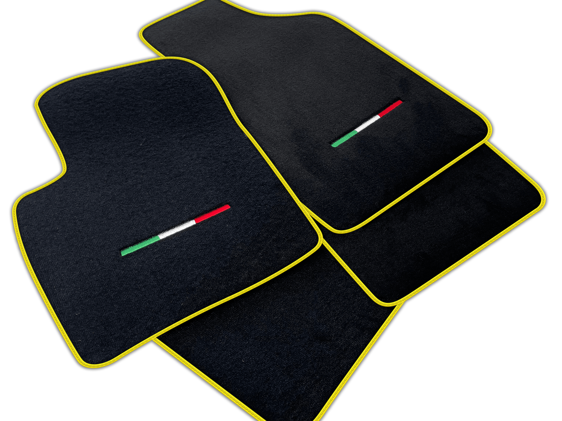 Italian Edition Black Floor Mats for Fiat 500 e (2020-2024) Hatchback