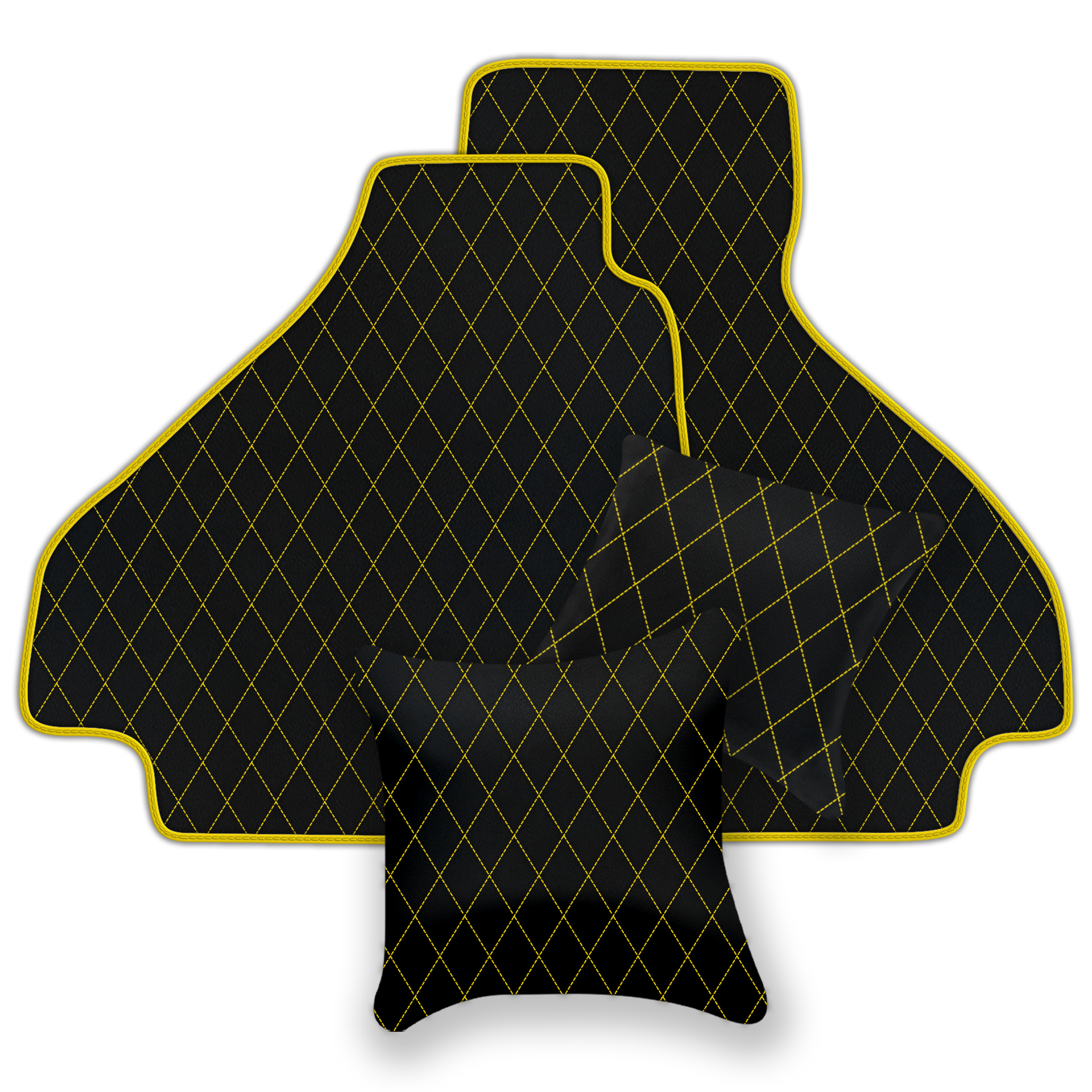 Premium Black Leather Floor Mats for Ferrari Mondial (1983-1993)