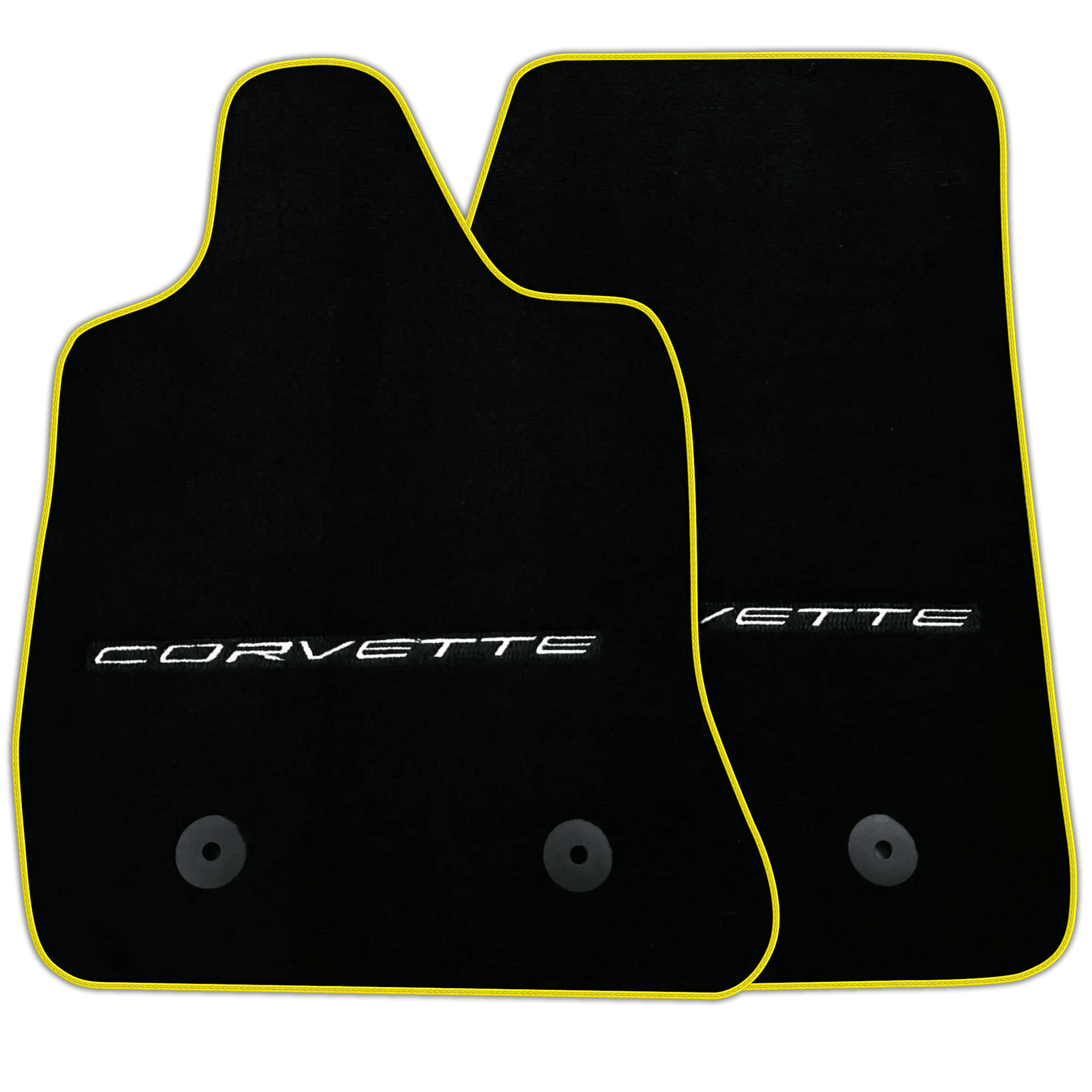 Black Floor Mats for Chevrolet Corvette C7 (2014-2019) | Various Trim Colors