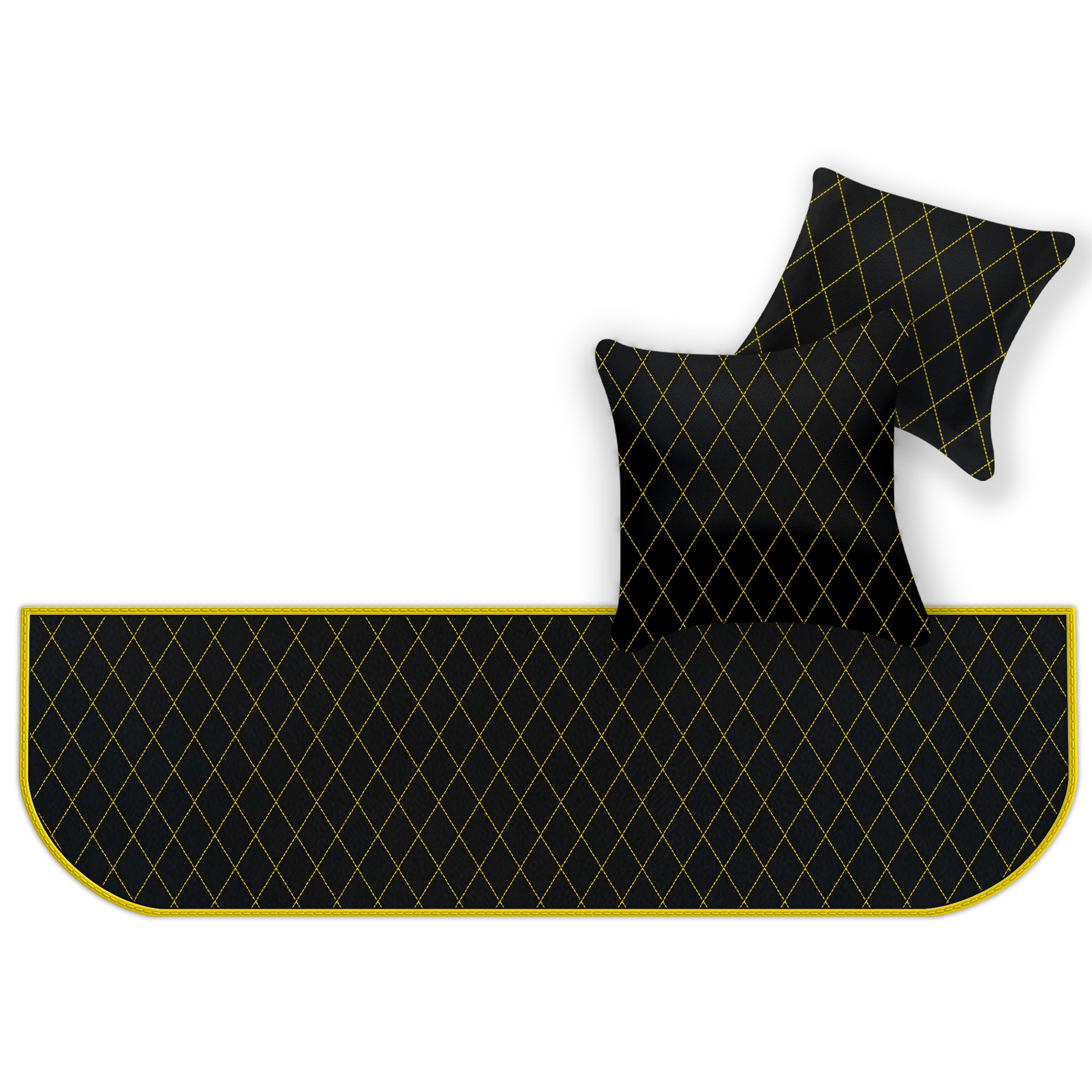 Customizable Leather Floor Mats with Hex Pattern for Ferrari 550 Maranello (1996-2002) - AutoWin