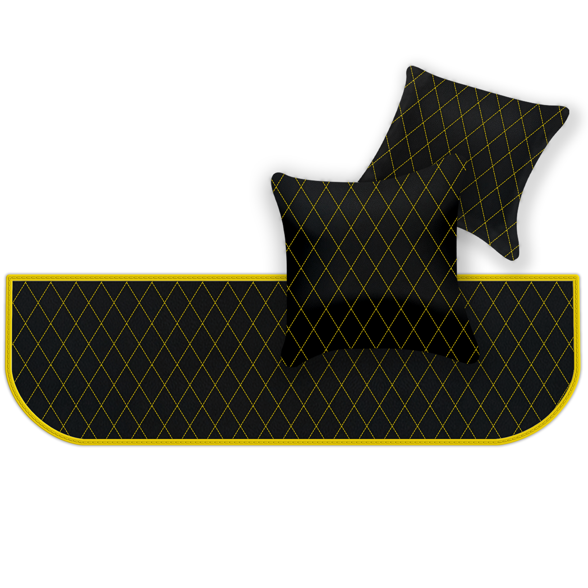 Premium Black Leather Floor Mats for Ferrari Enzo (2002-2004)