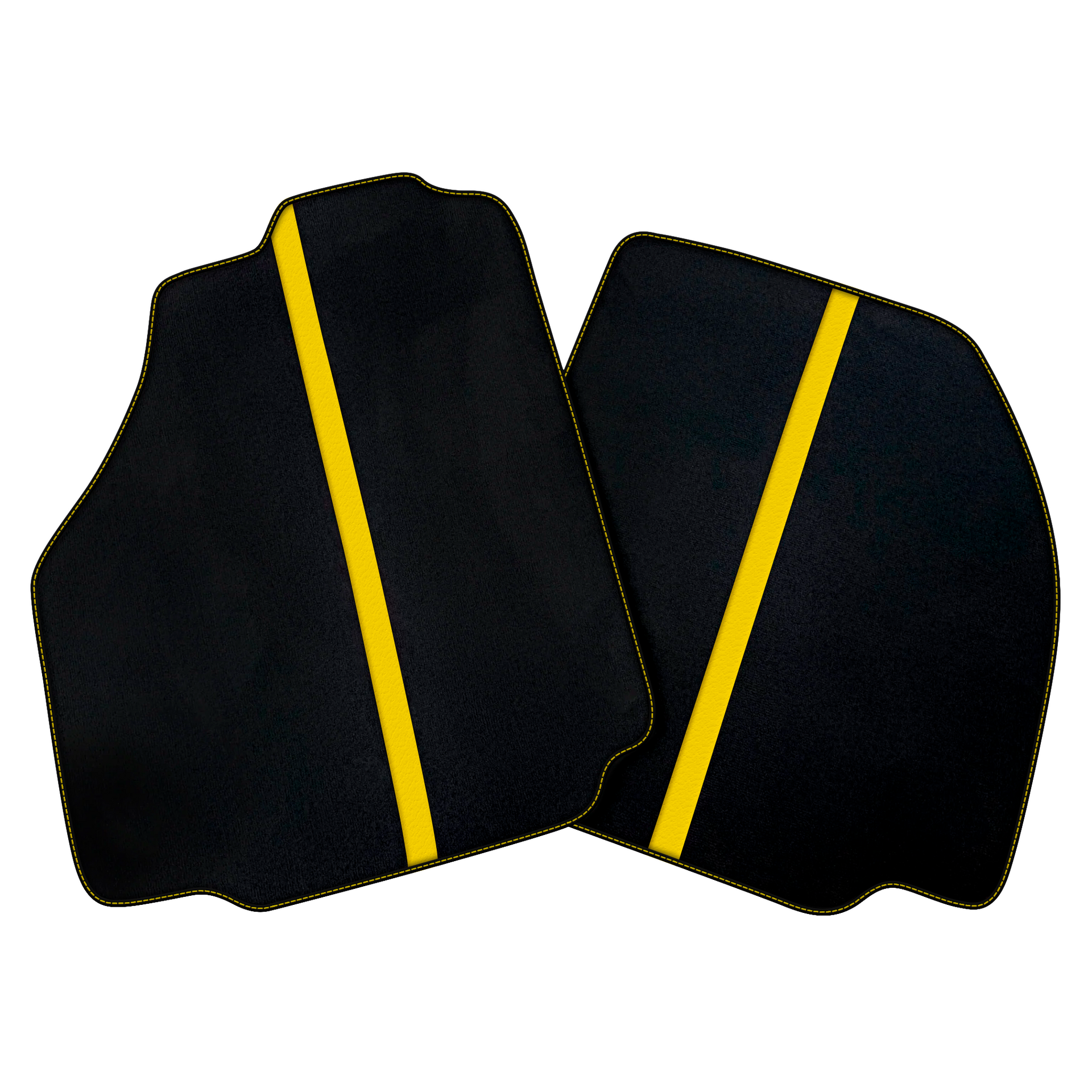 Black Car Floor Mats with Leather Line for Ferrari 458 GT2 (2012-2015)