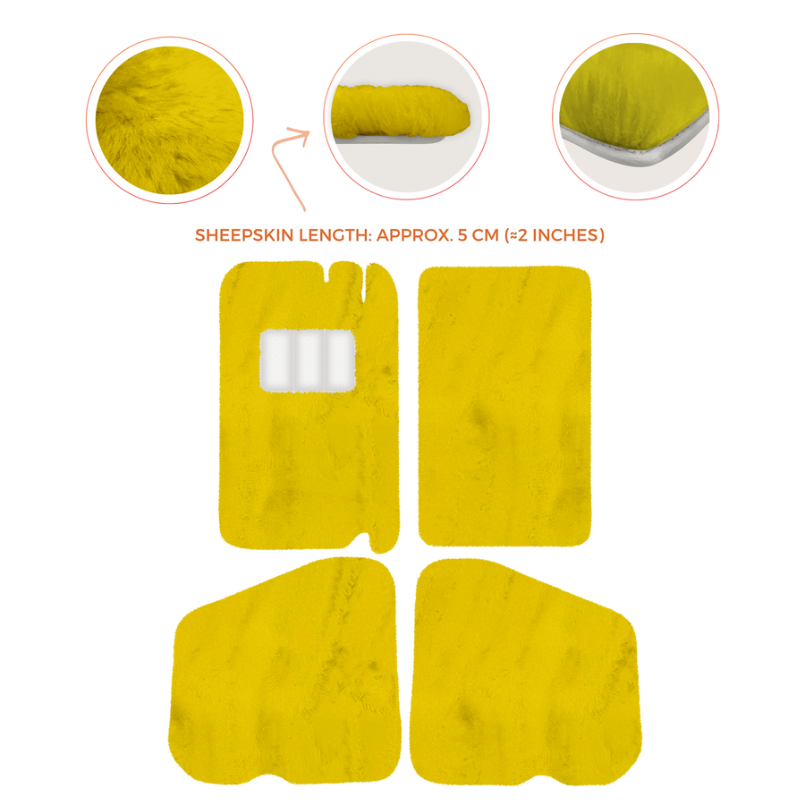 Premium Sheepskin Floor Mats for Rolls-Royce Shadow (1965-1977)