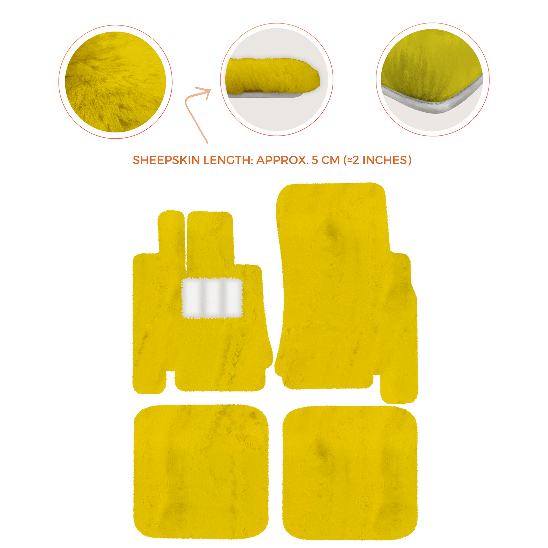 Premium Luxurious Sheepskin Floor Mats for Bentley Arnage (1998-2009)