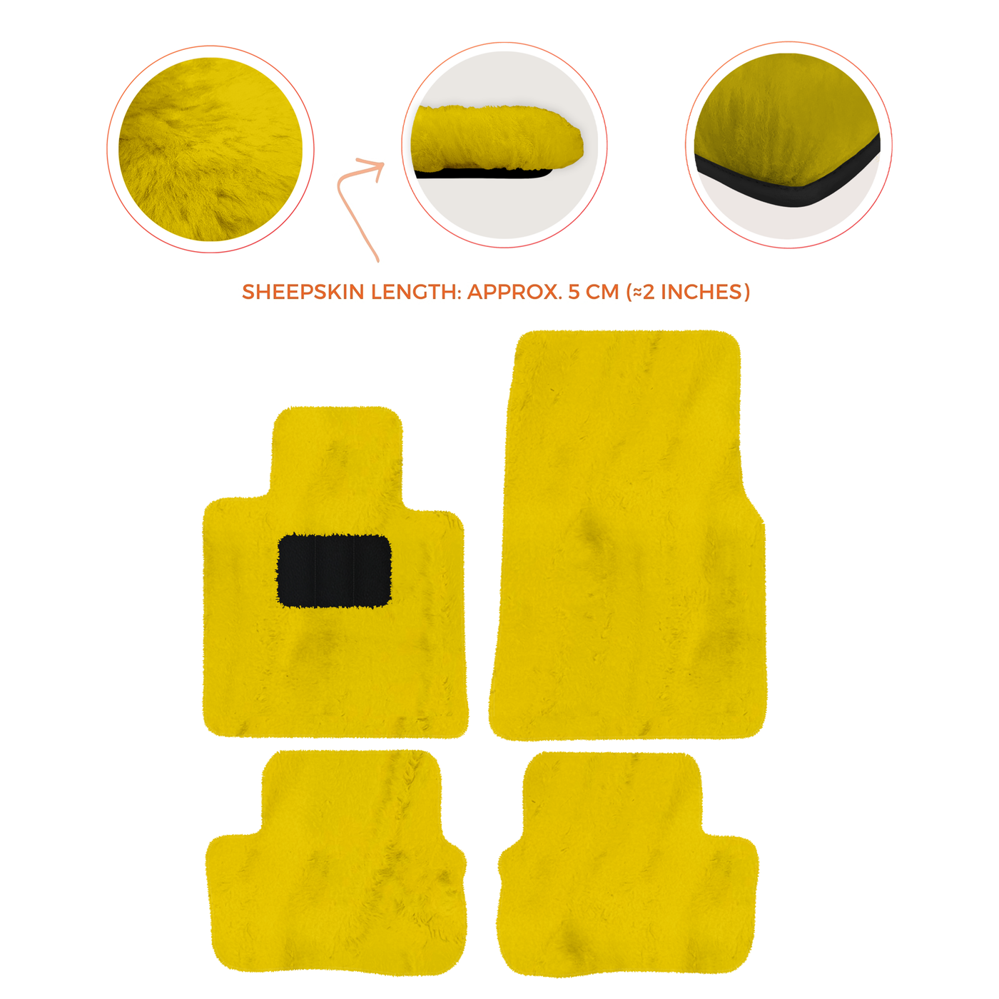 Premium Sheepskin Floor Mats for Rolls-Royce Shadow (1965-1977)