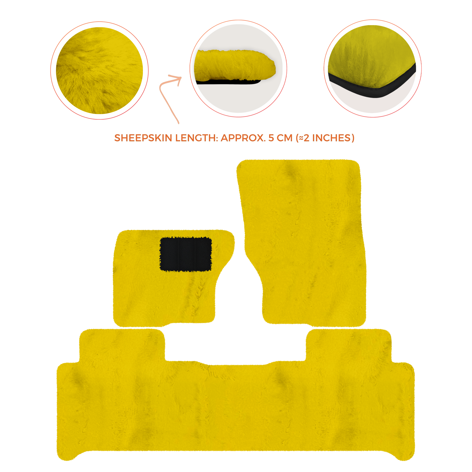 Luxury Sheepskin Floor Mats for Land Rover Discovery (2017-2026)