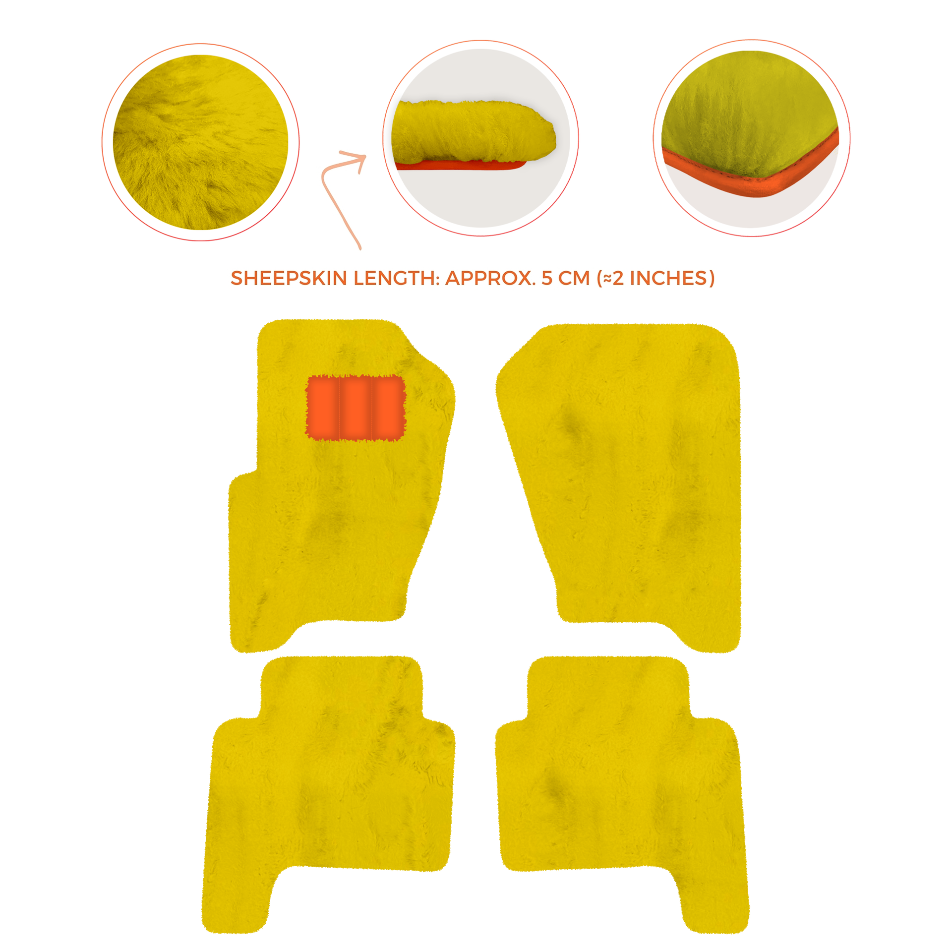 Luxury Sheepskin Floor Mats for Land Rover Discovery (2017-2026)