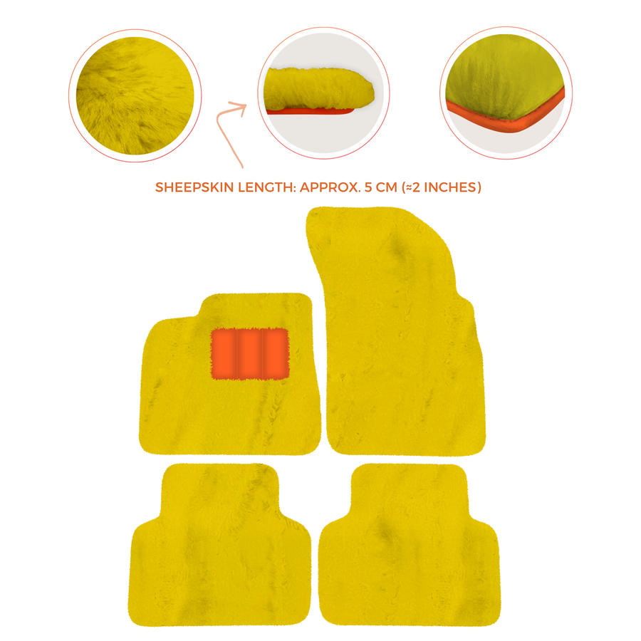 Premium Sheepskin Floor Mats for Lamborghini Countach 1974-1990