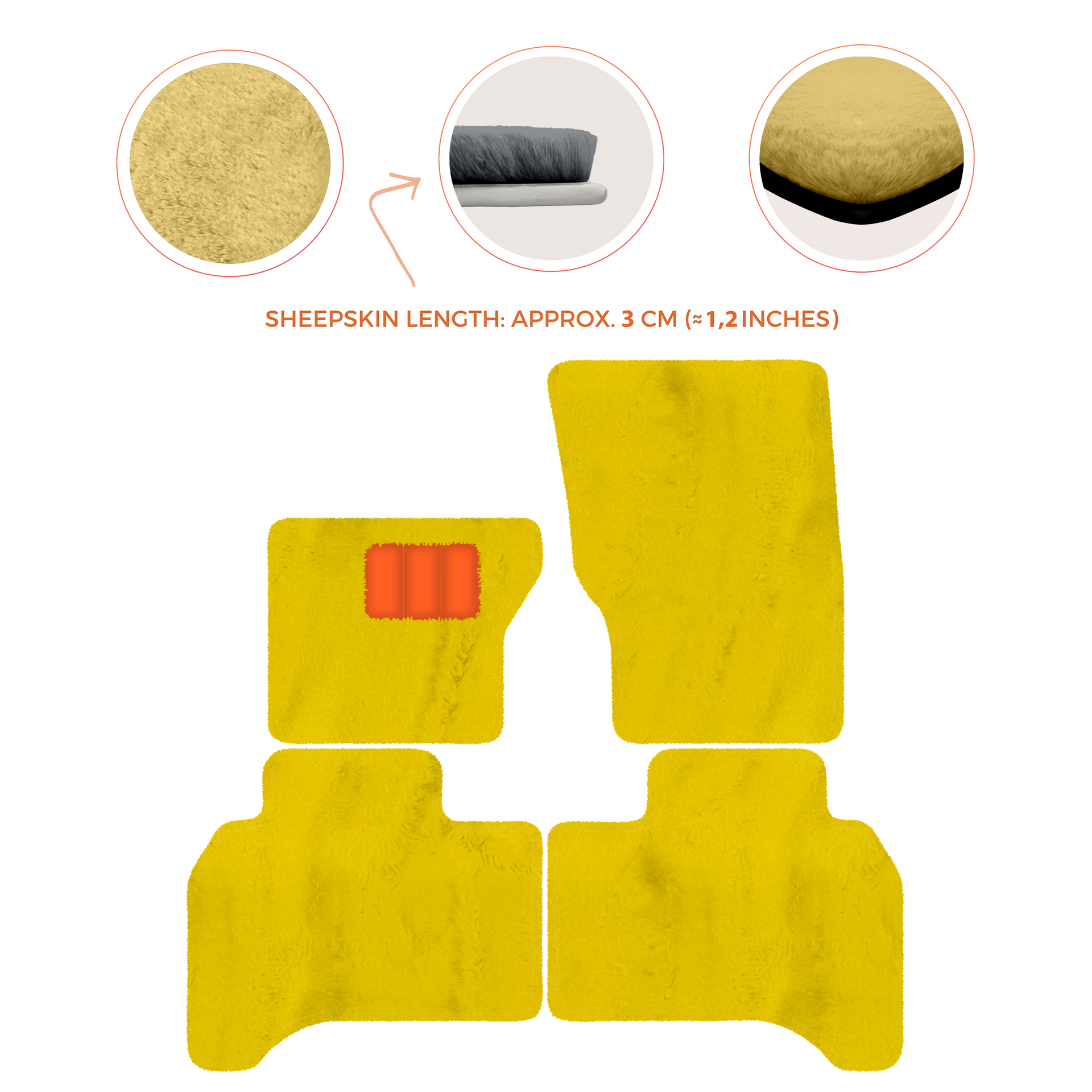 Premium Sheepskin Floor Mats for Range Rover Vehicles (2012-2022)