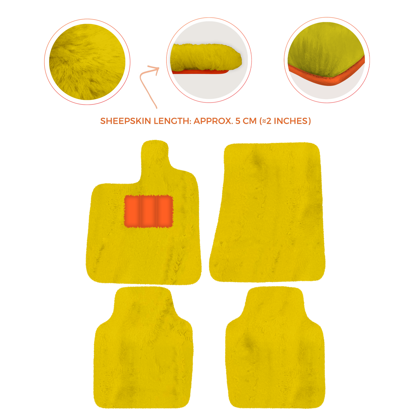 Premium Luxury Sheepskin Floor Mats for Ferrari Roma (2021-2024)