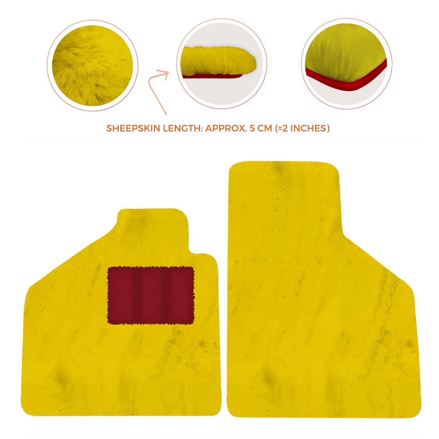 Premium Sheepskin Floor Mats for Lamborghini Aventador (2012-2022)