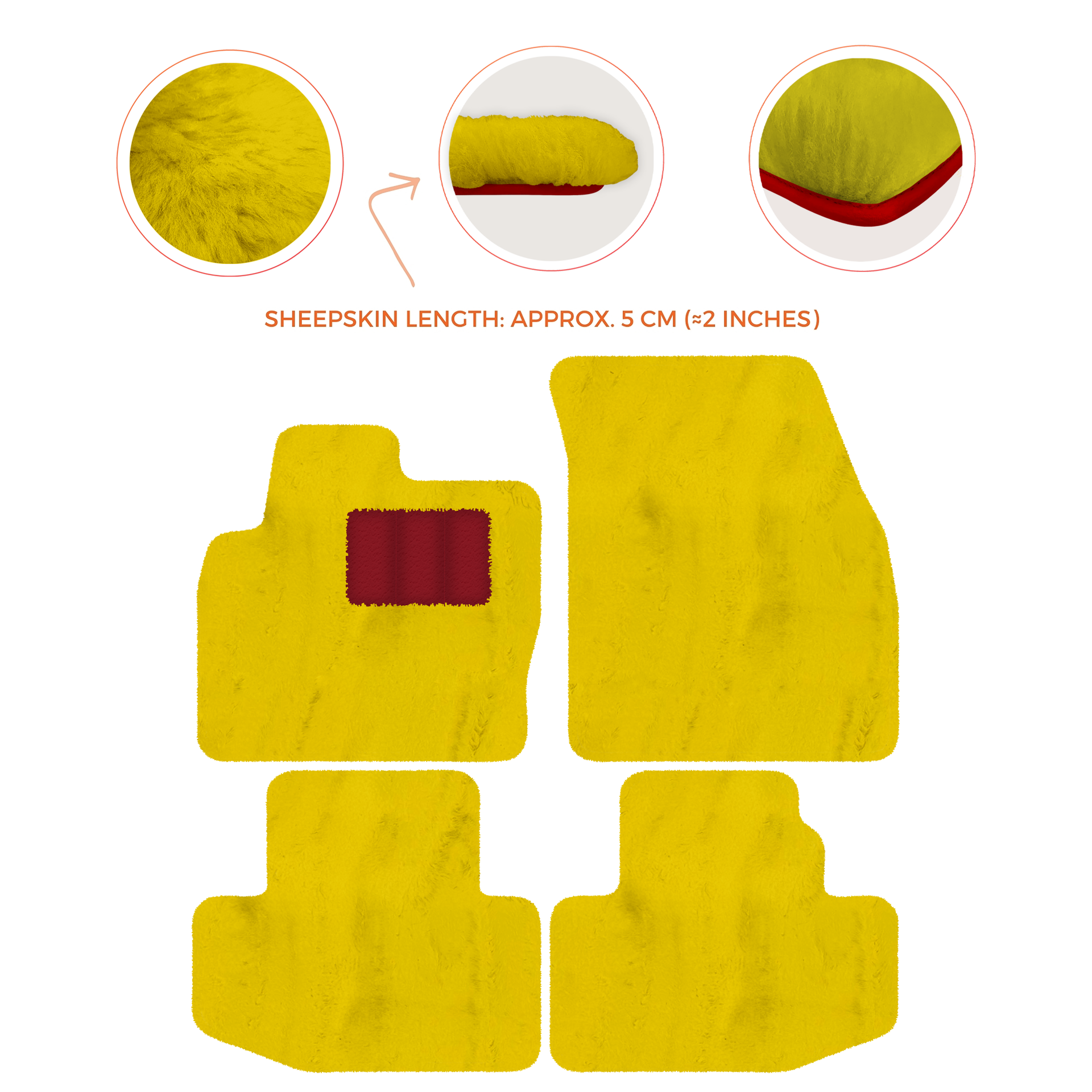 Luxury Sheepskin Floor Mats for Range Rover Sport L460 (2022-2024)