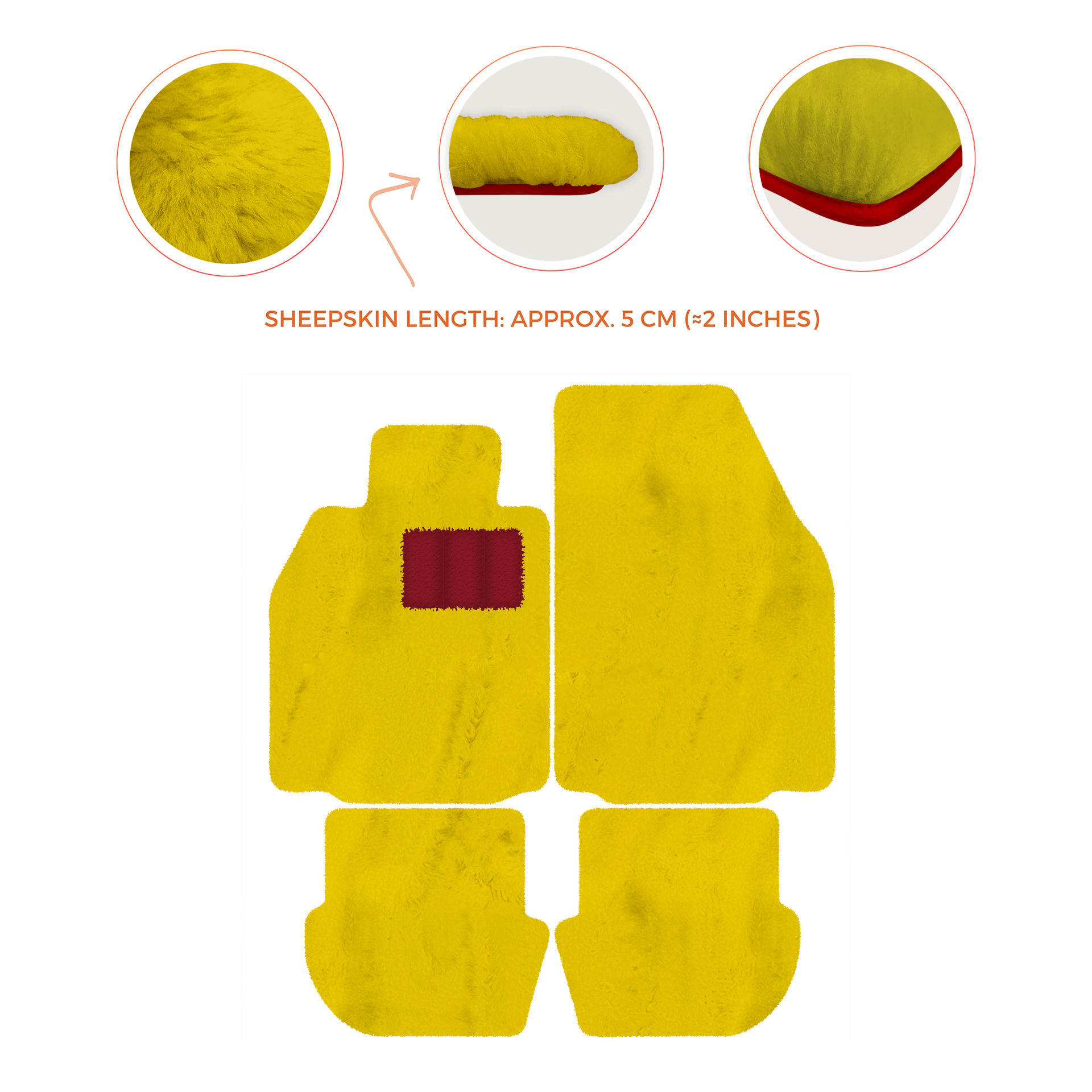 Premium Luxury Sheepskin Floor Mats for Porsche 911 (2004-2012)