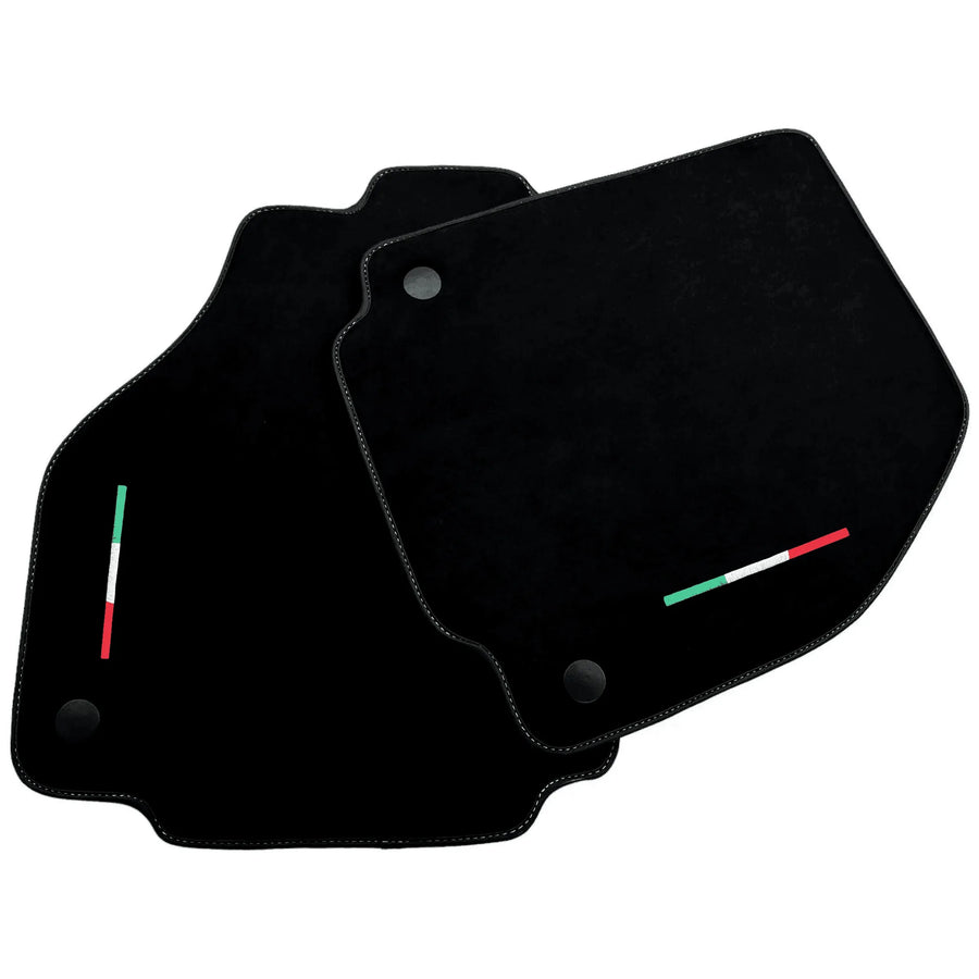 Alcantara Black Floor Mats For Ferrari 458 GT2 (2012-2015) Italian Edition