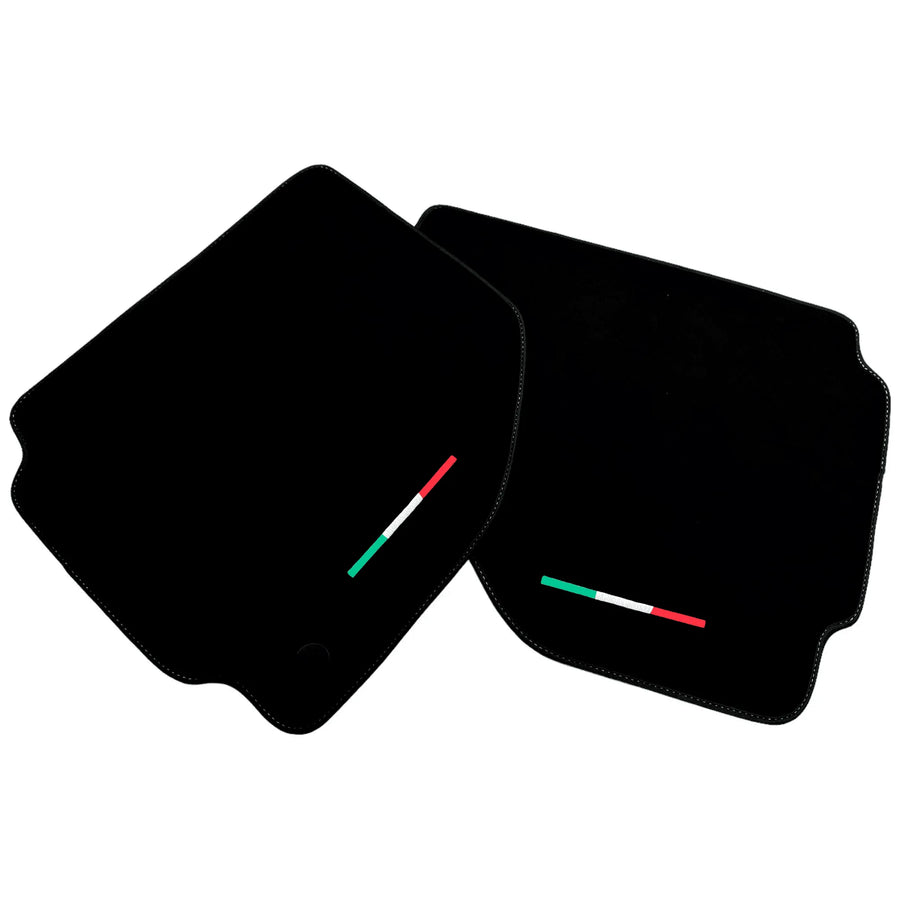Alcantara Black Floor Mats For Ferrari 488 Pista Spider (2019-2021) Italian Edition