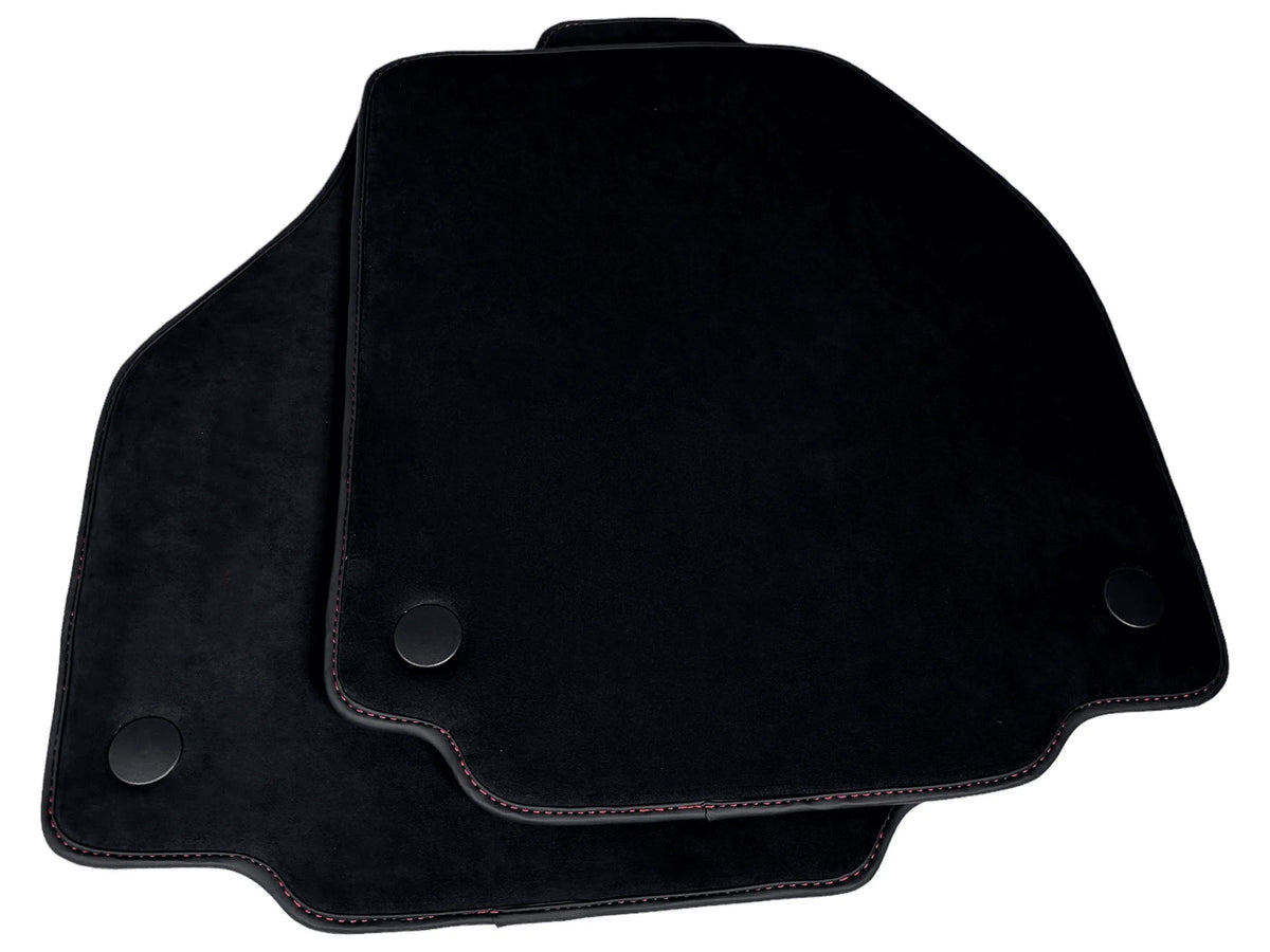Alcantara Floor Mats for Ferrari 488 Spider 2016-2022 Red Sewing - AutoWin