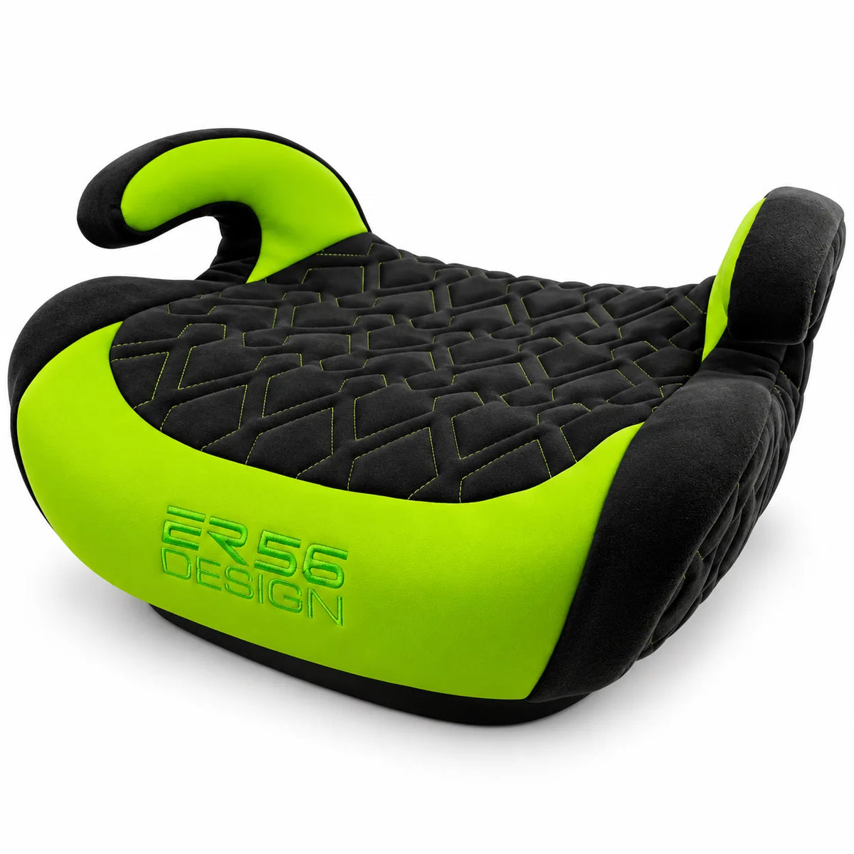 Alcantara Leather Backless Car Seat for Kids with Green Leather by ER56 Design