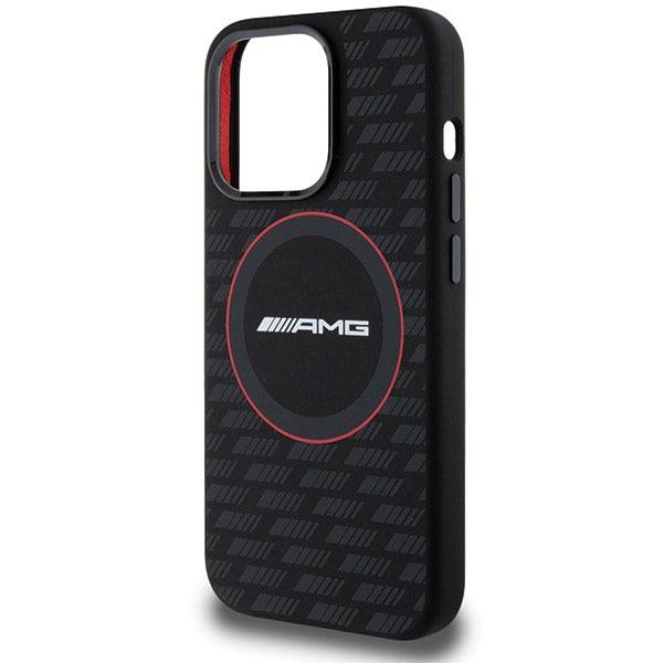 AMG Silicone Carbon Pattern MagSafe Hardcase for iPhone 15 Pro 6.1" - AutoWin
