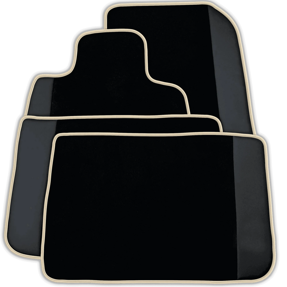 AutoWin Black Floor Mats for Rolls Royce Dawn (2016-2023) with Leather