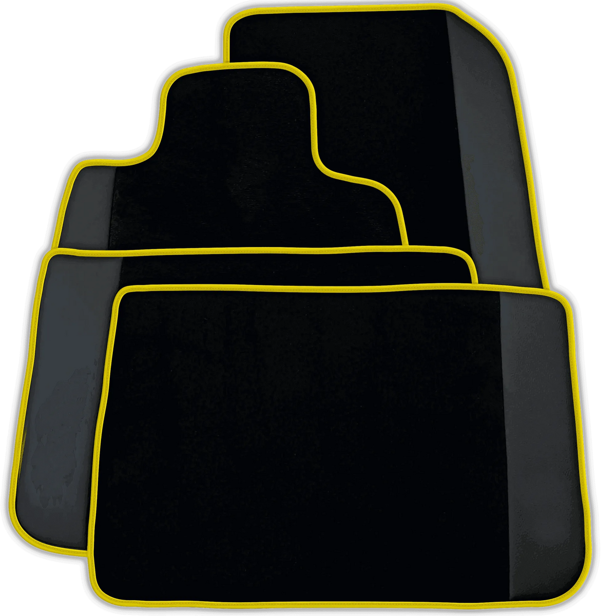 AutoWin Black Floor Mats for Rolls Royce Dawn (2016-2023) with Leather