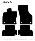 Beige Floor Mats for Audi A3 - 5-door Sportback (2021 - 2024) | ER56 Design - AutoWin