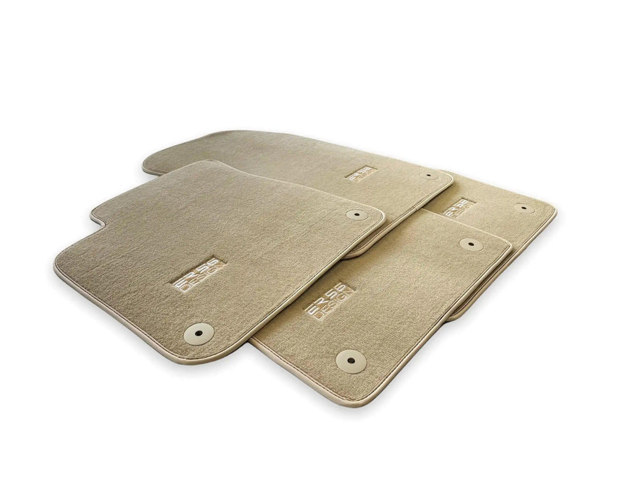 Beige Floor Mats for Audi A4 - B9 Sedan (2015-2018) | ER56 Design - AutoWin